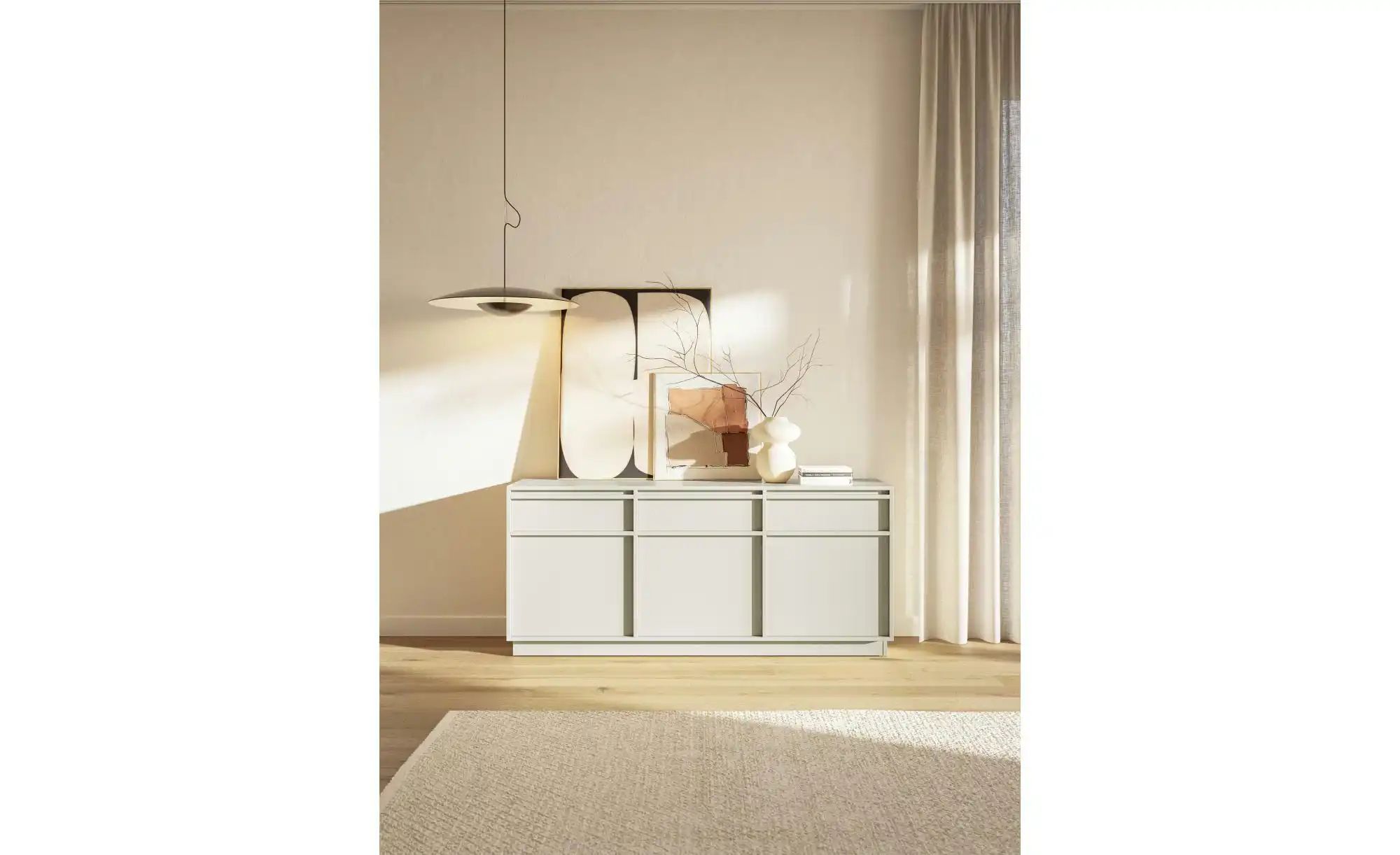 Selsey Sideboard  Evo ¦ beige ¦ Maße (cm): B: 154 H: 68,6 Kommoden & Sidebo günstig online kaufen