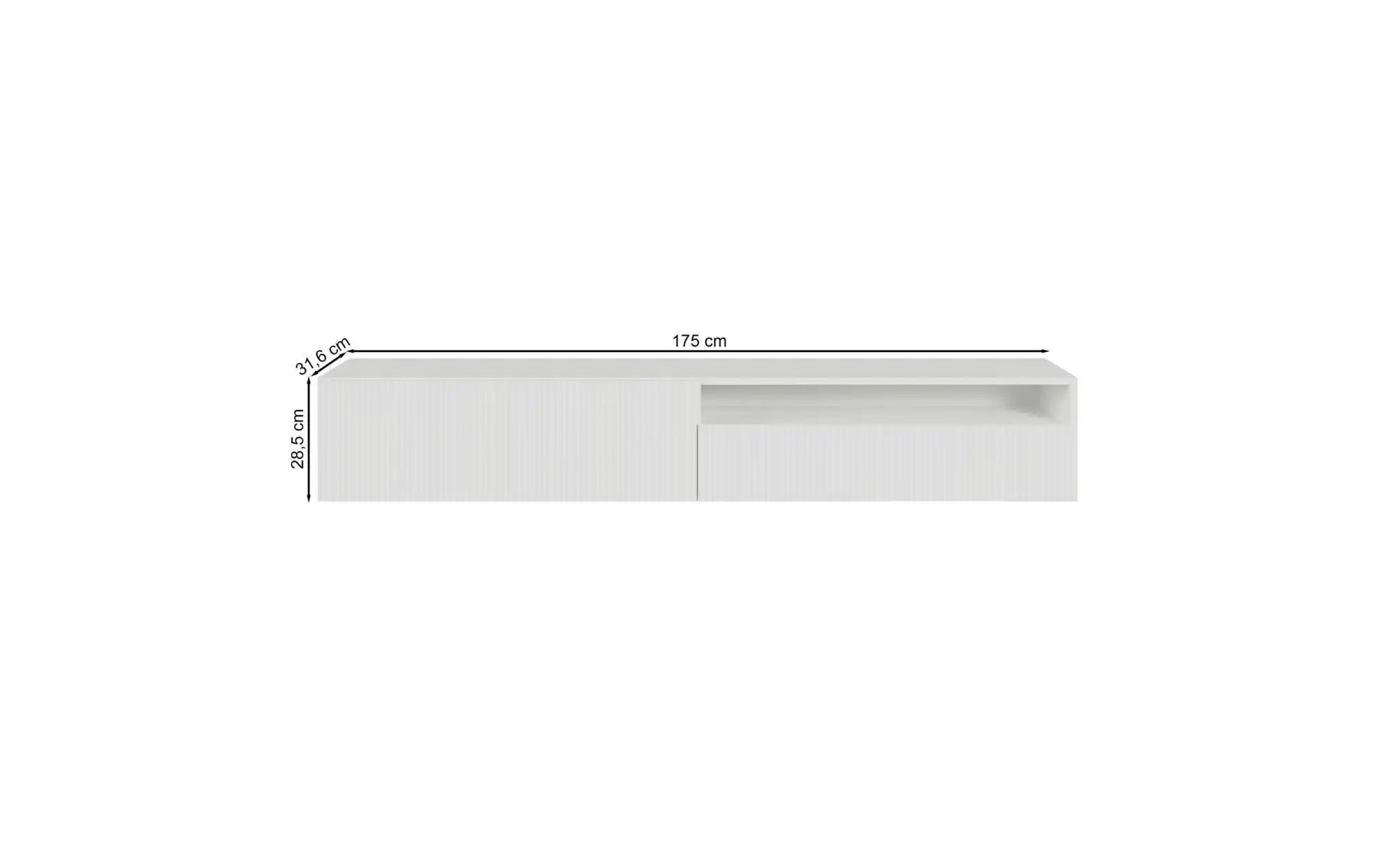 Selsey TV-Element  Veldio ¦ schwarz ¦ Maße (cm): B: 175 H: 28,5 Kommoden & günstig online kaufen