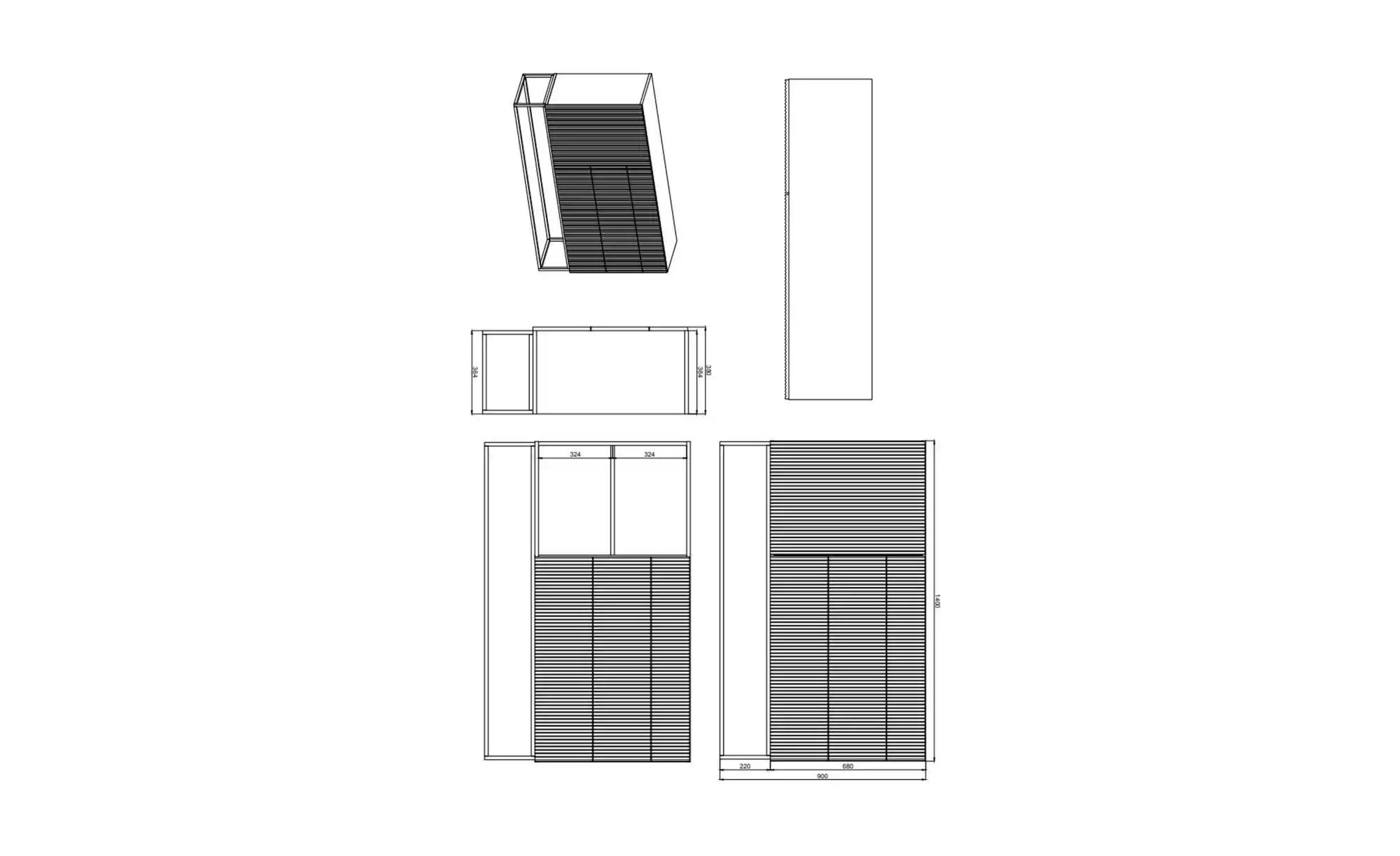 Selsey Sideboard  Veldio ¦ schwarz ¦ Maße (cm): B: 140 H: 90 Kommoden & Sid günstig online kaufen