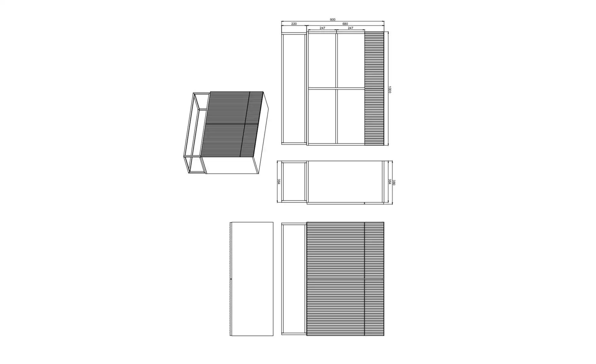 Thumbnail - Sideboard Veldio ¦ beige ¦ Maße (cm): B: 100 H: 90 Kommoden & Sideboards > Sideboards - Höffner