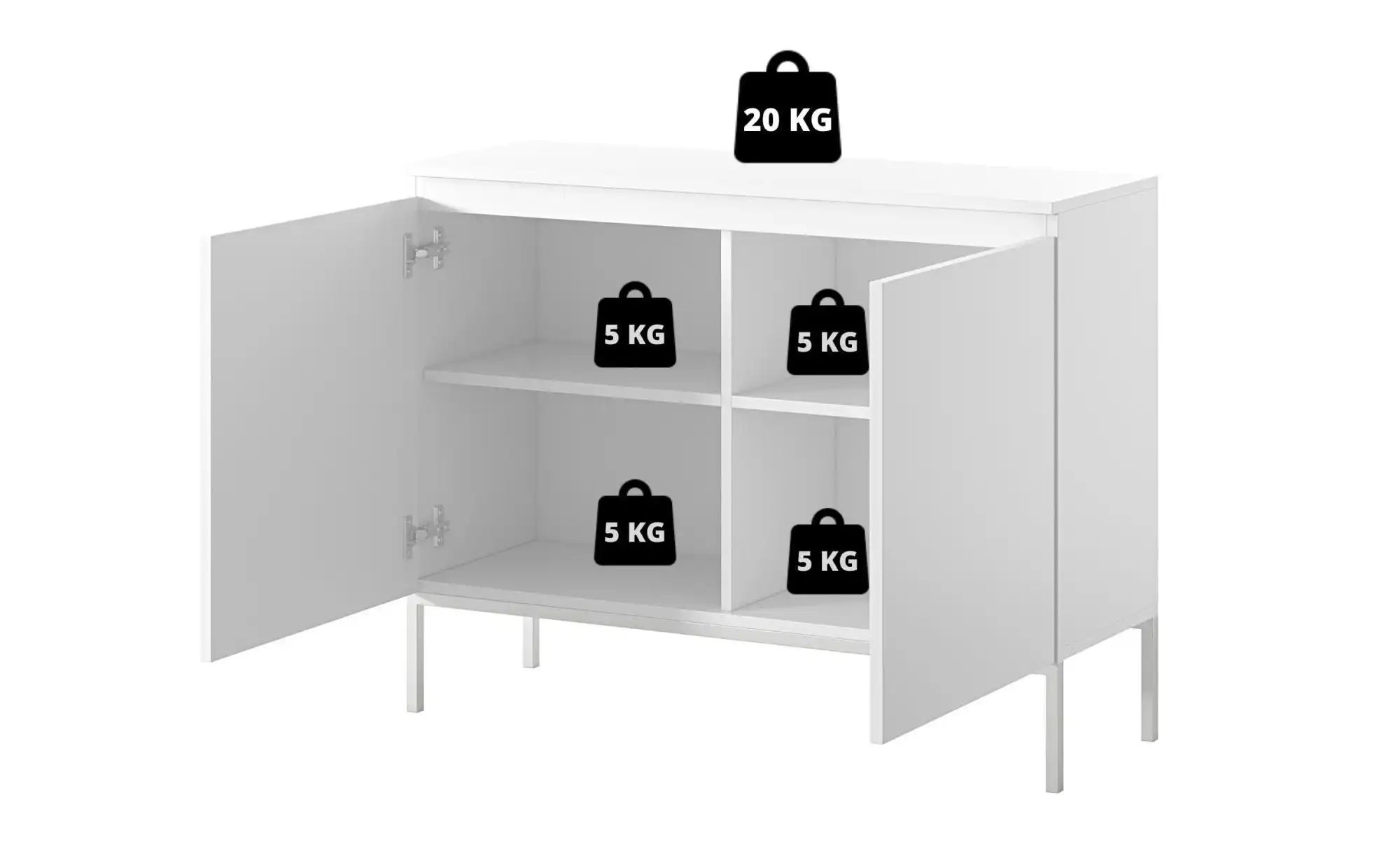 Sideboard  Bemmi ¦ rot ¦ Maße (cm): B: 100 H: 77 Kommoden & Sideboards > Si günstig online kaufen