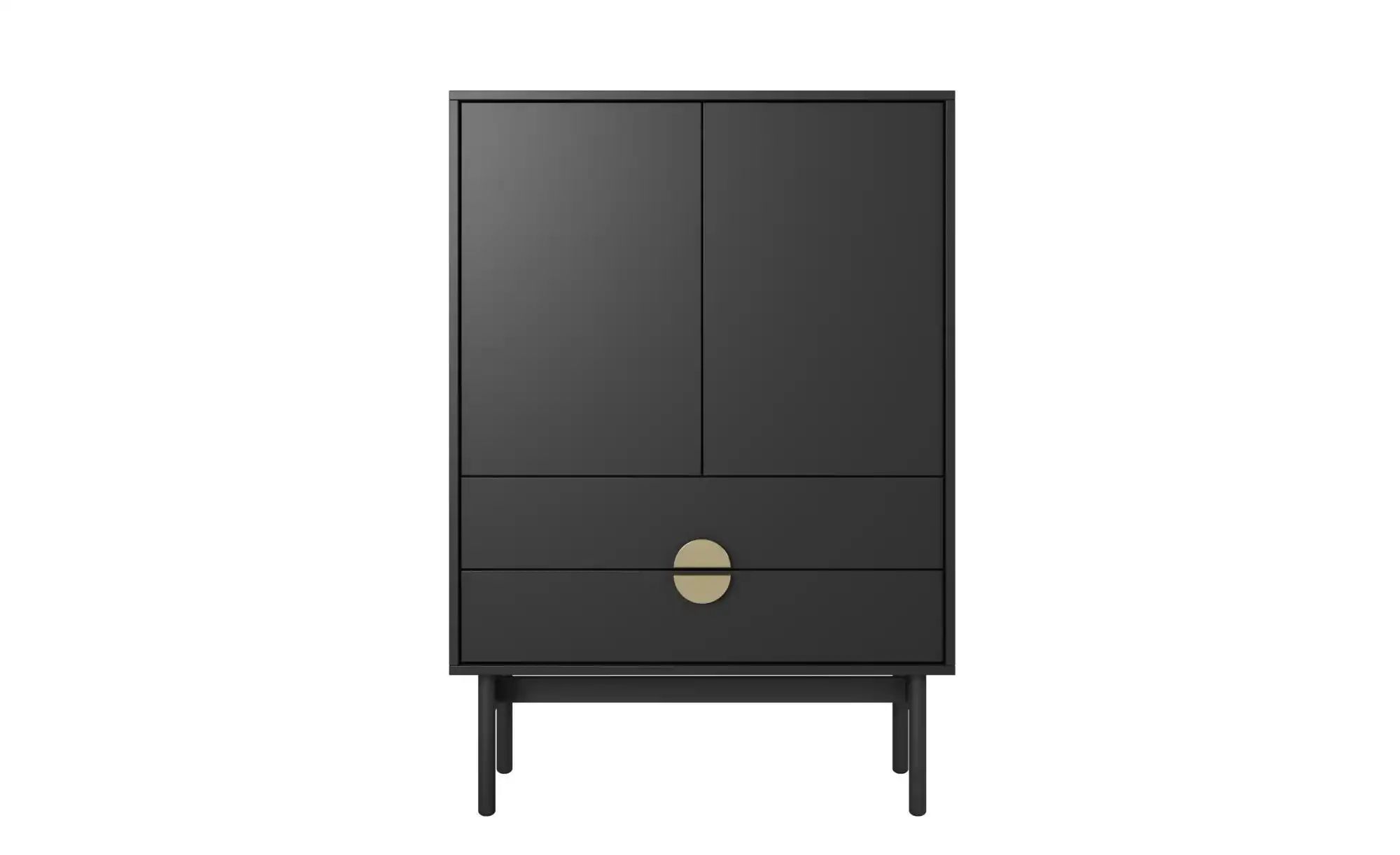 Highboard  Stoon ¦ schwarz ¦ Maße (cm): B: 85,5 H: 123,7 Kommoden & Sideboa günstig online kaufen