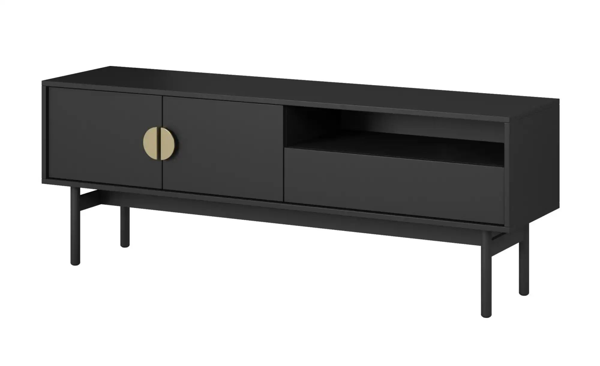 Lowboard  Stoon ¦ schwarz ¦ Maße (cm): B: 154 H: 56,6 Kommoden & Sideboards günstig online kaufen