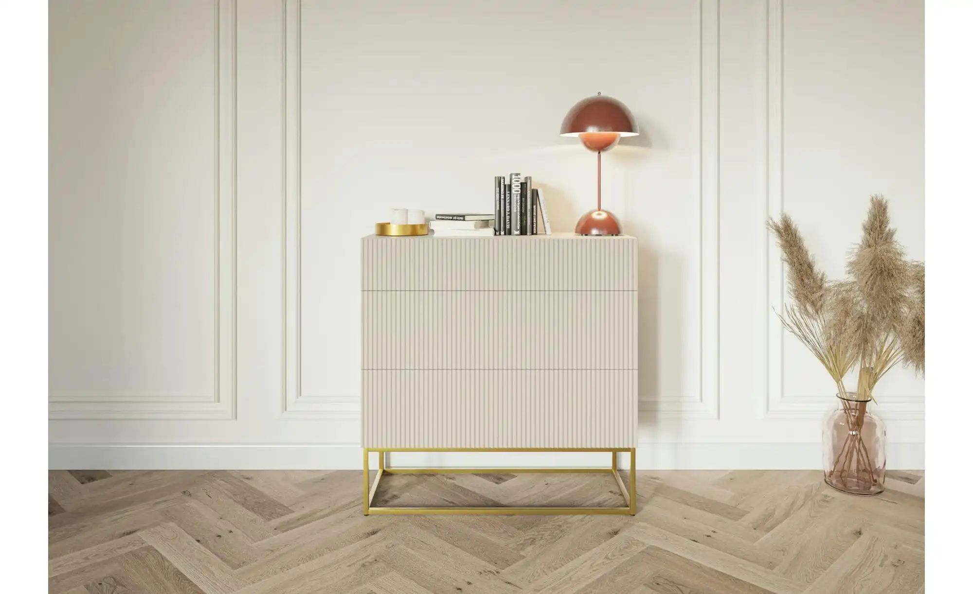 Kommode  Veldio ¦ beige ¦ Maße (cm): B: 90 H: 90 Kommoden & Sideboards > Ko günstig online kaufen