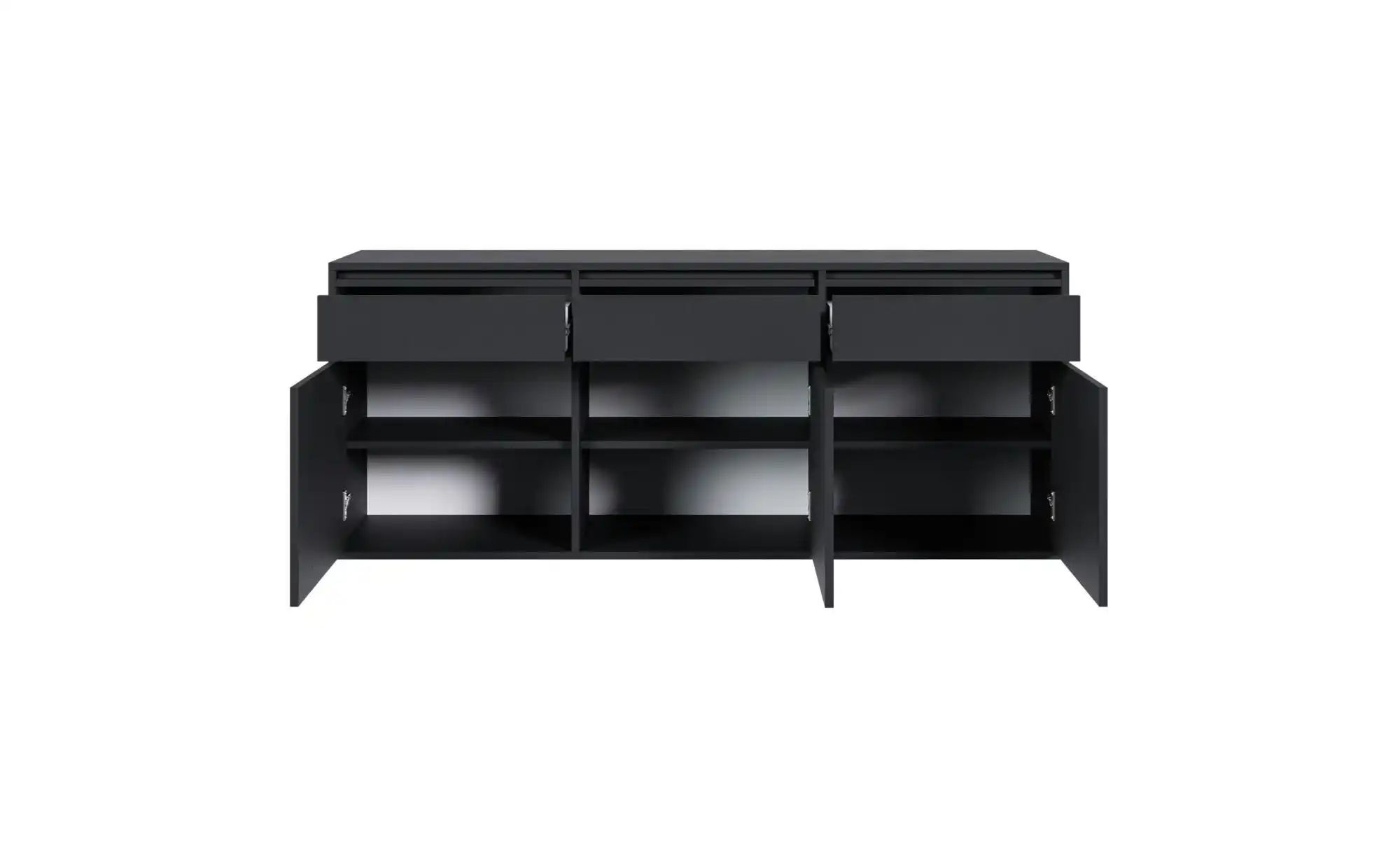 Selsey Sideboard  Evo ¦ schwarz ¦ Maße (cm): B: 154 H: 61,6 Schränke > Häng günstig online kaufen