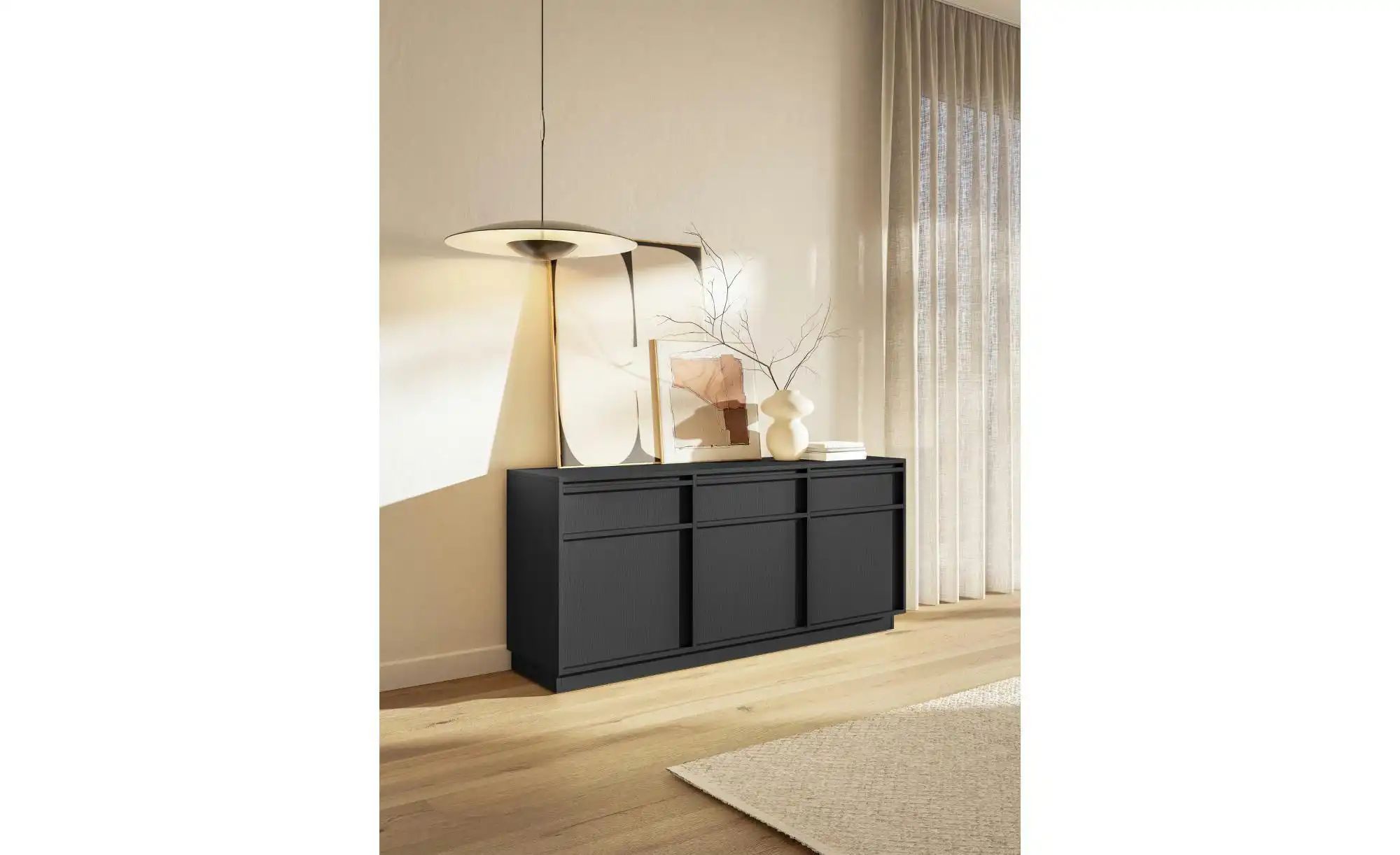 Thumbnail - Selsey Sideboard  Evo ¦ schwarz ¦ Maße (cm): B: 154 H: 68,6 Kommoden & Sideboards > Sideboards - Höffner