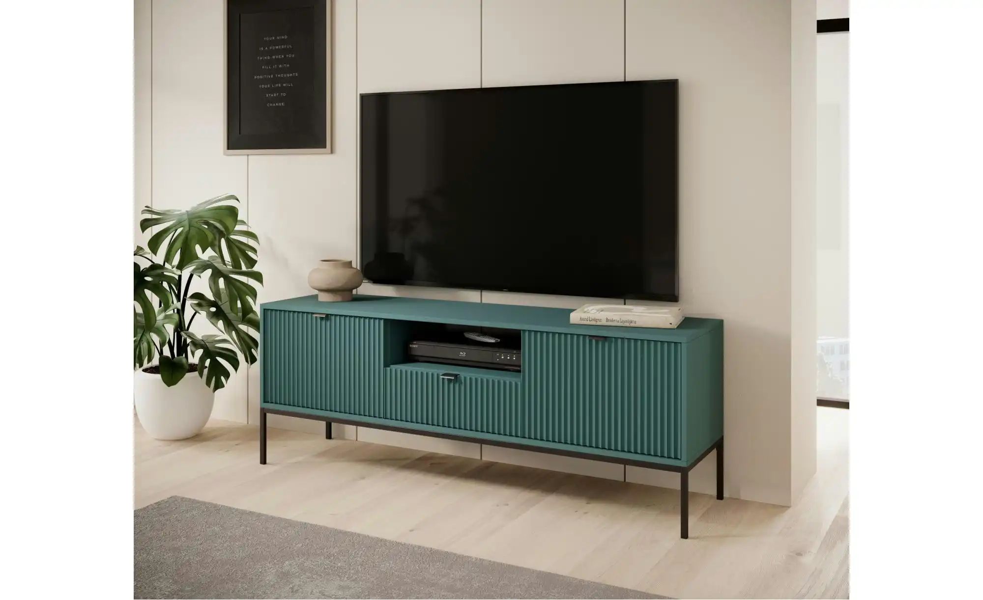 Selsey Lowboard  Vellore ¦ grün ¦ Maße (cm): B: 154 H: 56 Kommoden & Sidebo günstig online kaufen