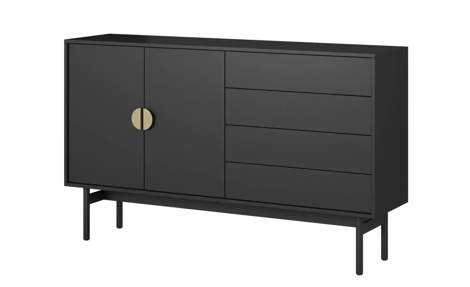 Sideboard  Stoon ¦ schwarz ¦ Maße (cm): B: 154 H: 92,5 Kommoden & Sideboard günstig online kaufen