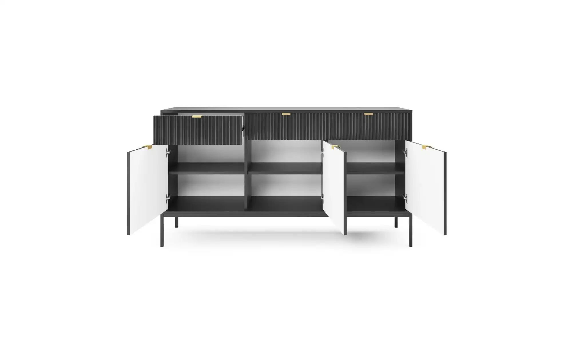 Selsey Sideboard  Vellore ¦ schwarz ¦ Maße (cm): B: 154 H: 83 Kommoden & Si günstig online kaufen