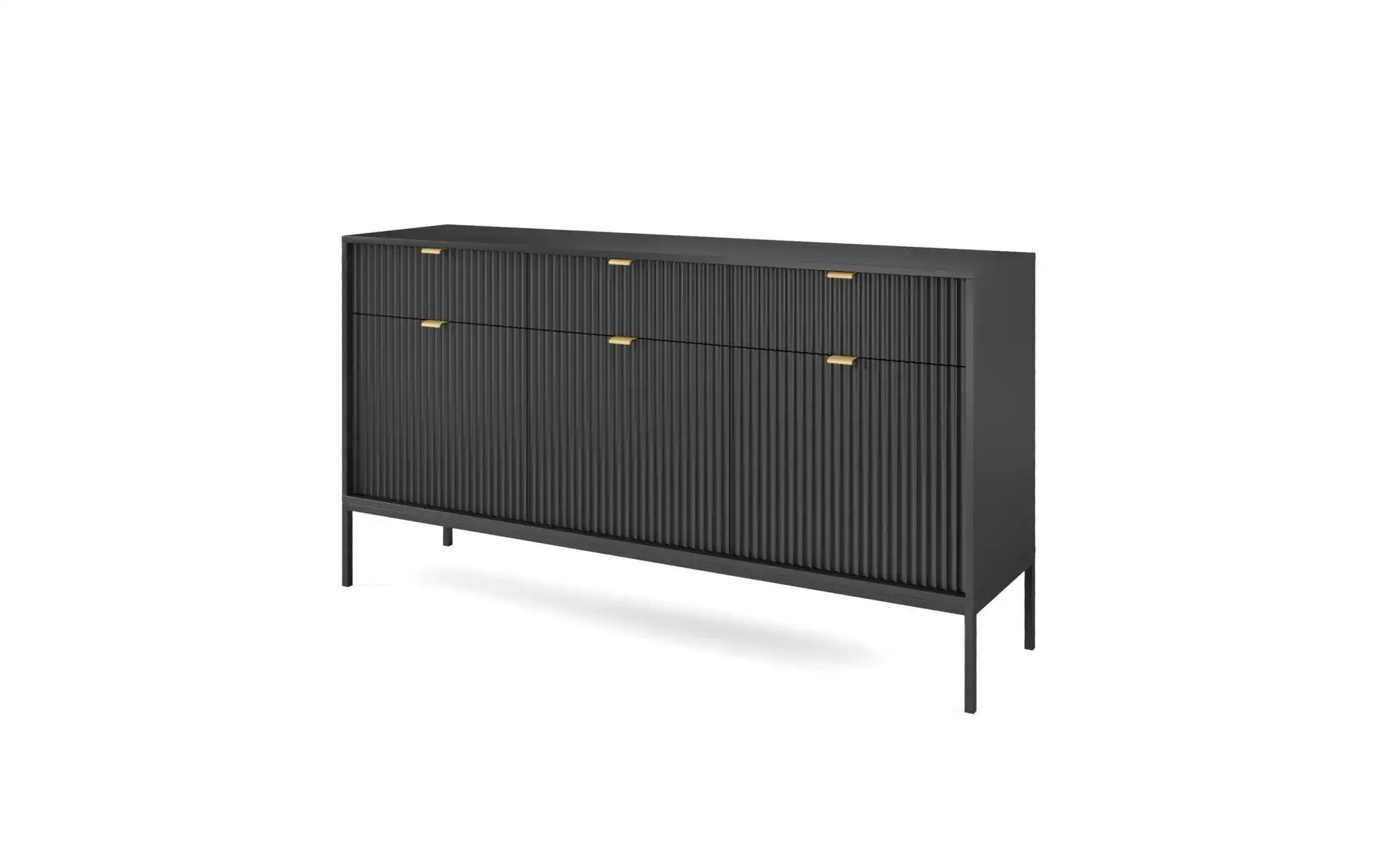 Selsey Sideboard  Vellore ¦ schwarz ¦ Maße (cm): B: 154 H: 83 Kommoden & Si günstig online kaufen