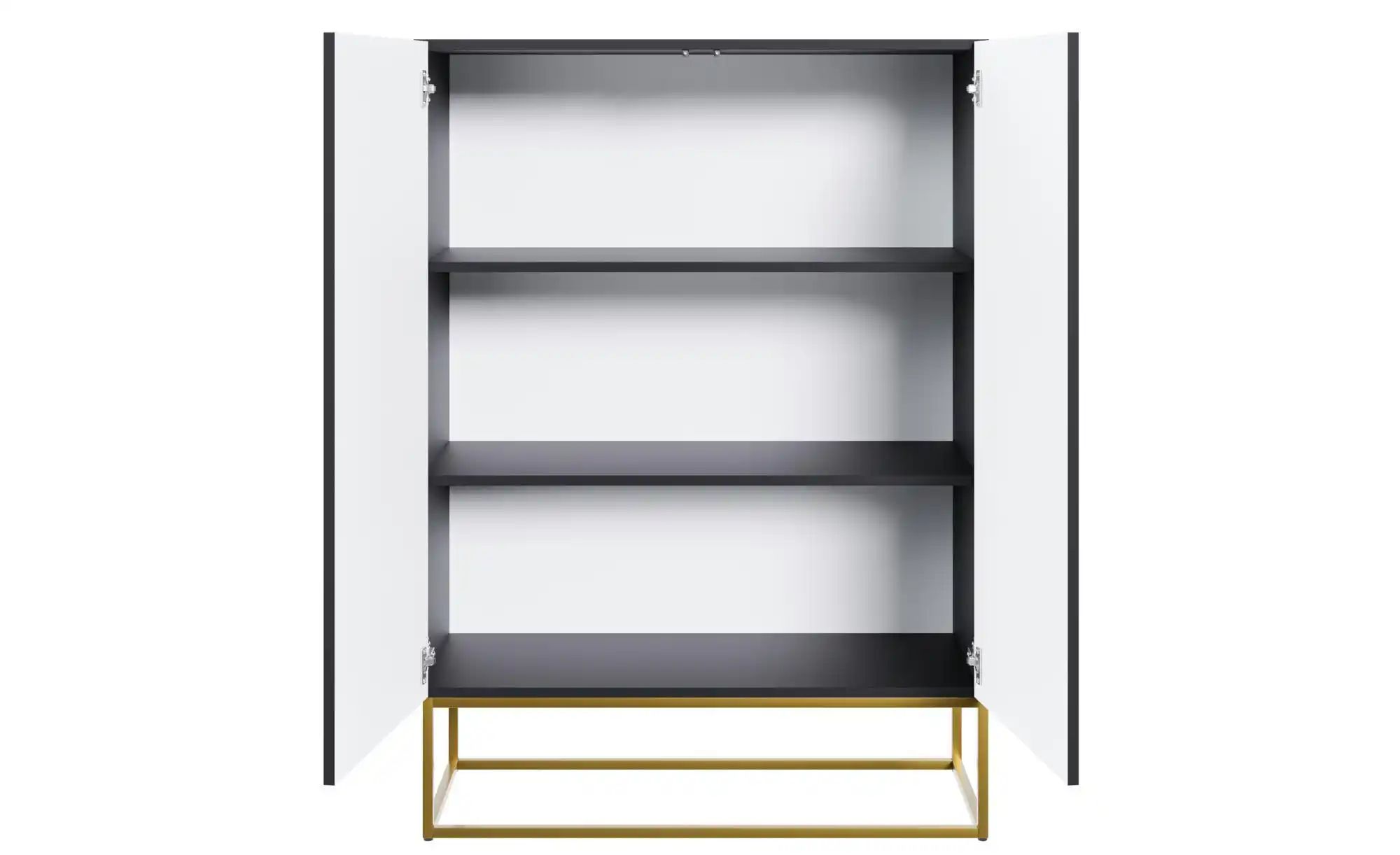 Highboard  Veldio ¦ schwarz ¦ Maße (cm): B: 90 H: 125 Kommoden & Sideboards günstig online kaufen