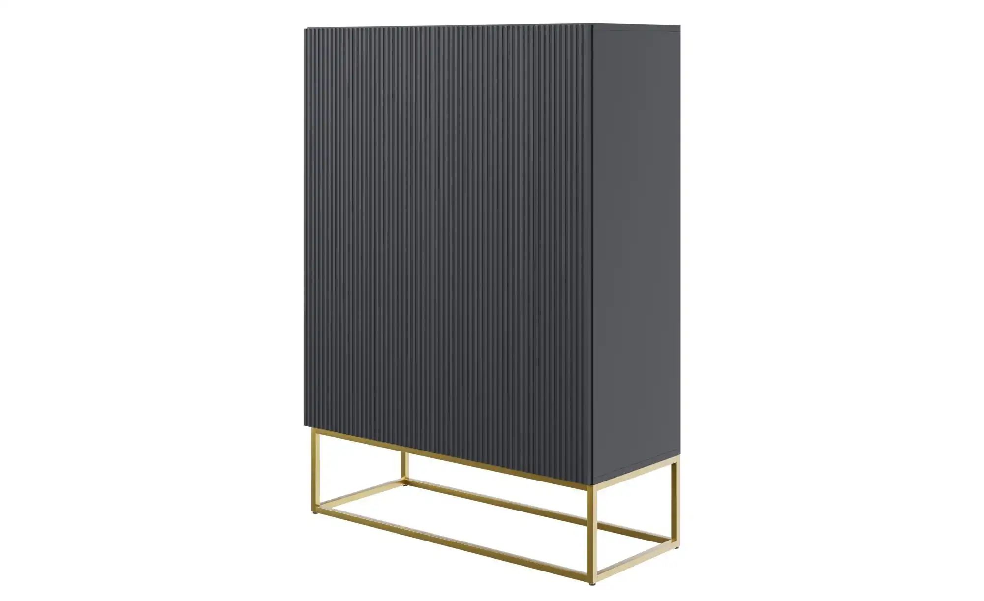 Highboard  Veldio ¦ schwarz ¦ Maße (cm): B: 90 H: 125 Kommoden & Sideboards günstig online kaufen