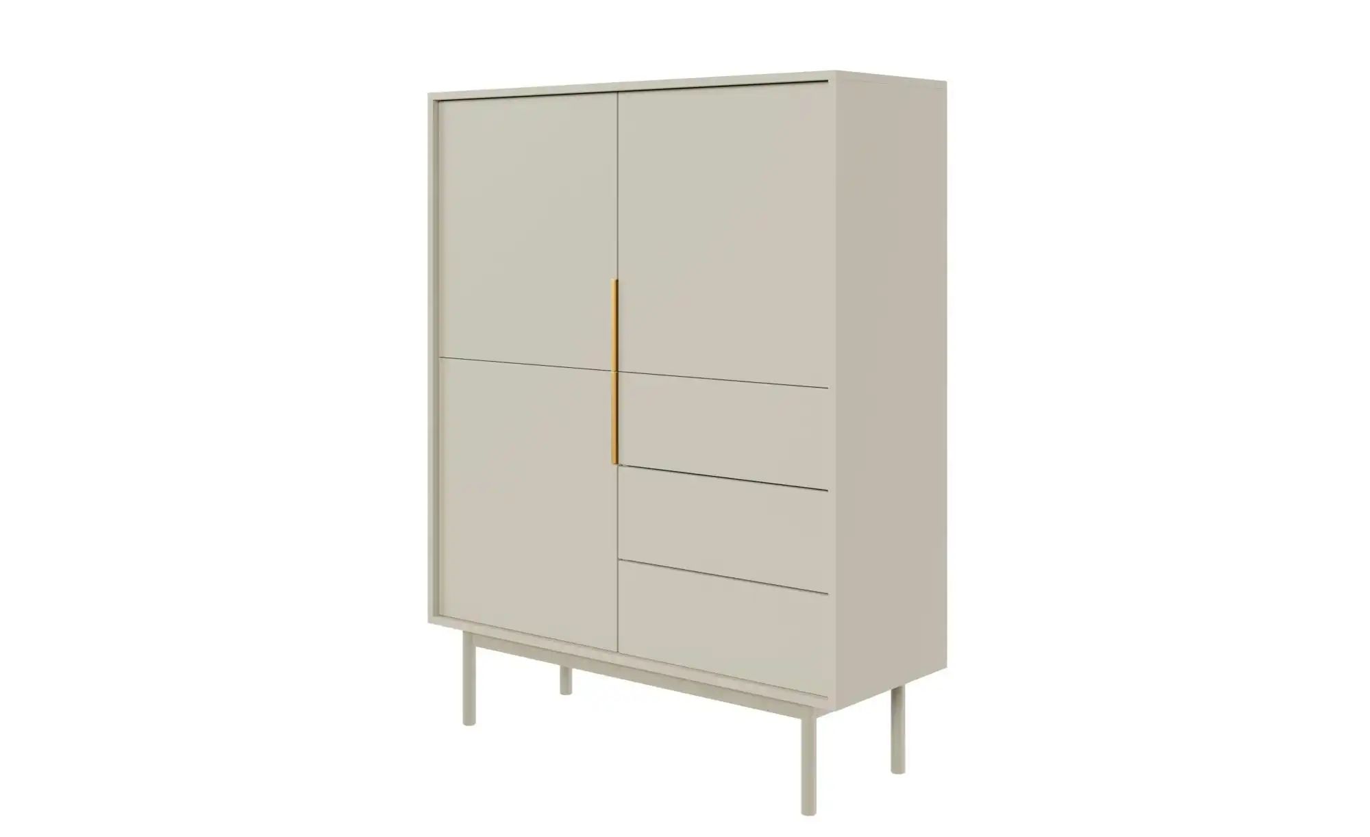 Highboard  Viviaro ¦ beige ¦ Maße (cm): B: 104 H: 134 Kommoden & Sideboards günstig online kaufen