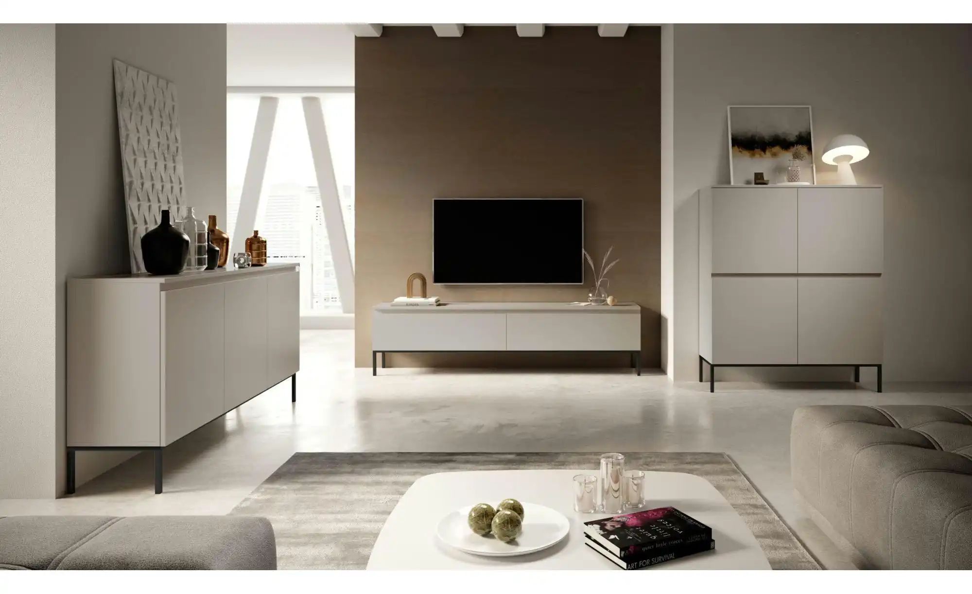 Thumbnail - Selsey Lowboard Bemmi ¦ beige ¦ Maße (cm): B: 175 H: 46 Kommoden & Sideboards > Lowboards - Höffner