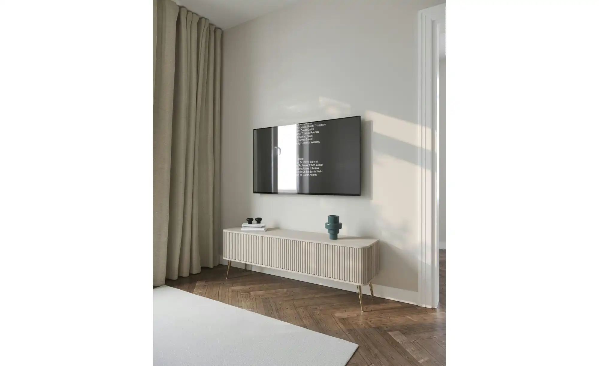 Thumbnail - Selsey Lowboard  Ovarlo ¦ beige ¦ Maße (cm): B: 163,2 H: 49,2 Kommoden & Sideboards > Lowboards - Höffner