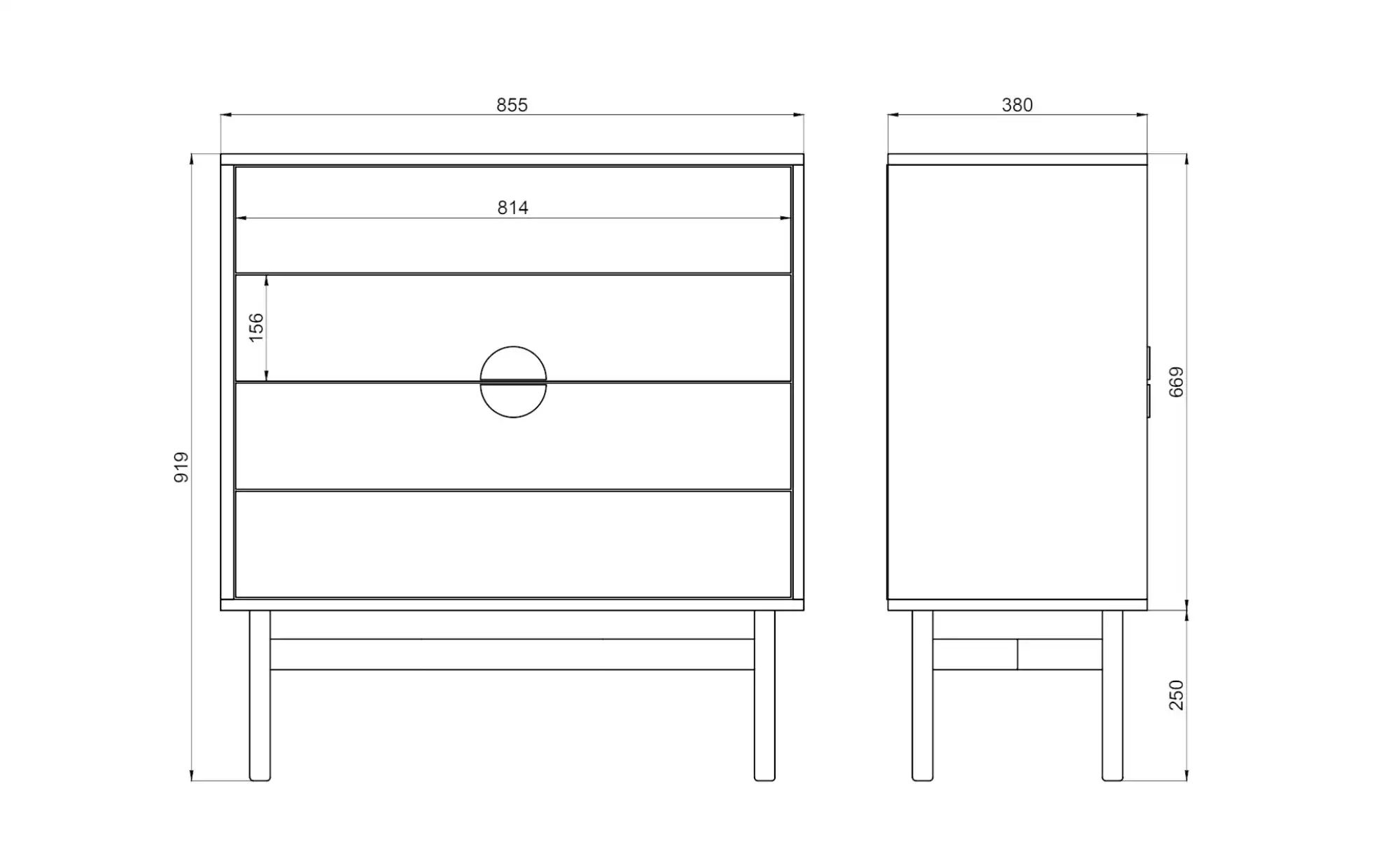 Thumbnail - Selsey Kommode  Stoon ¦ weiß ¦ Maße (cm): B: 85,5 H: 91,9 Kommoden & Sideboards > Kommoden - Höffner