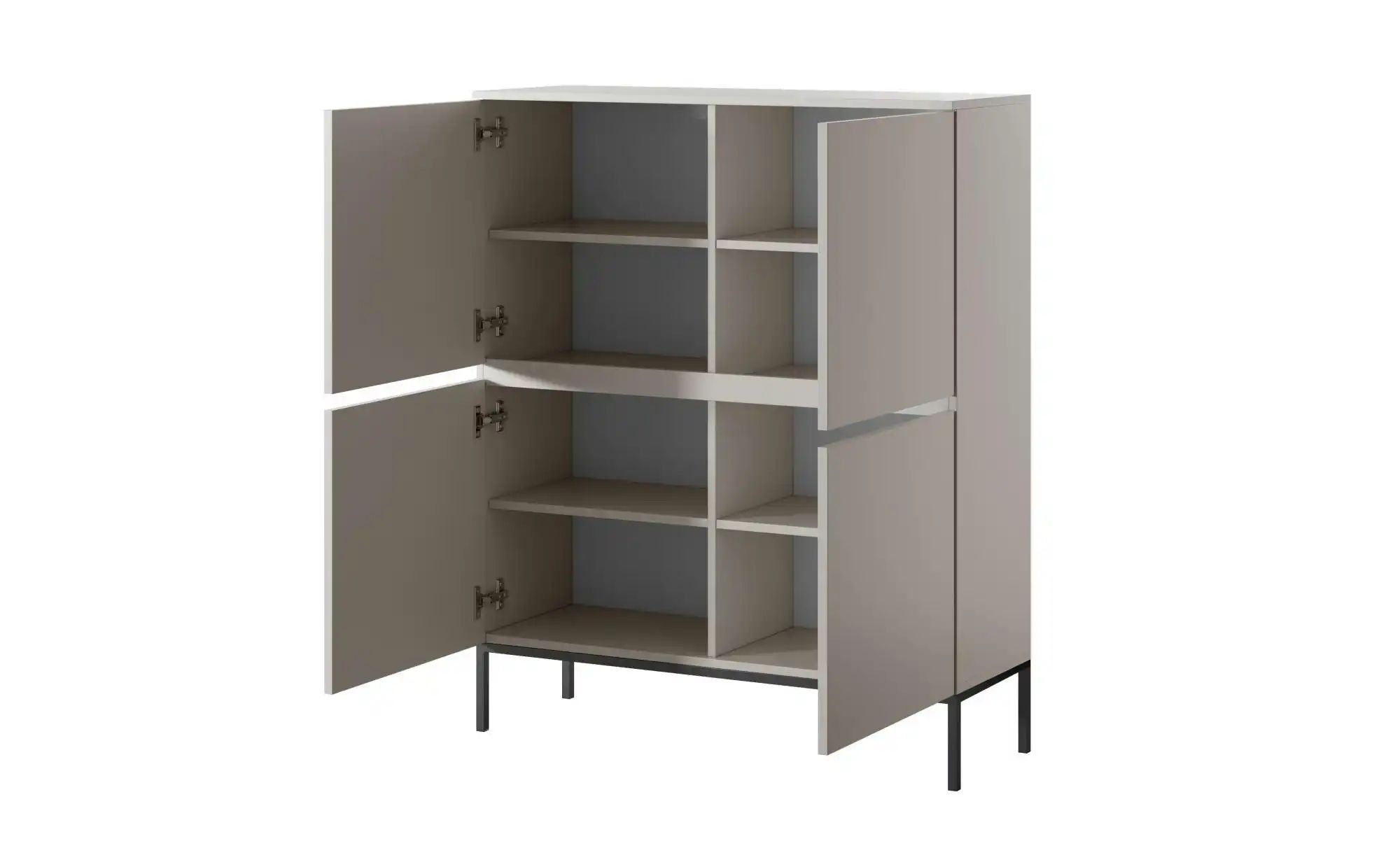 Selsey Highboard  Bemmi ¦ beige ¦ Maße (cm): B: 100 H: 122 Kommoden & Sideb günstig online kaufen