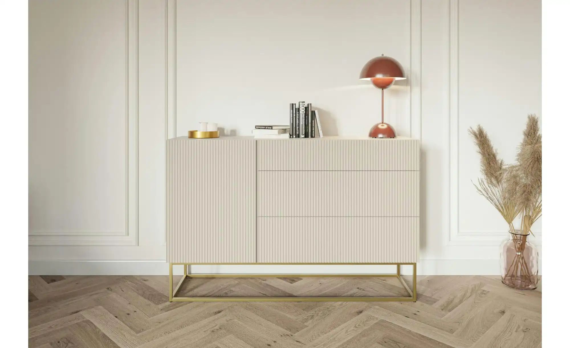 Sideboard  Veldio ¦ beige ¦ Maße (cm): B: 140 H: 90 Kommoden & Sideboards > günstig online kaufen
