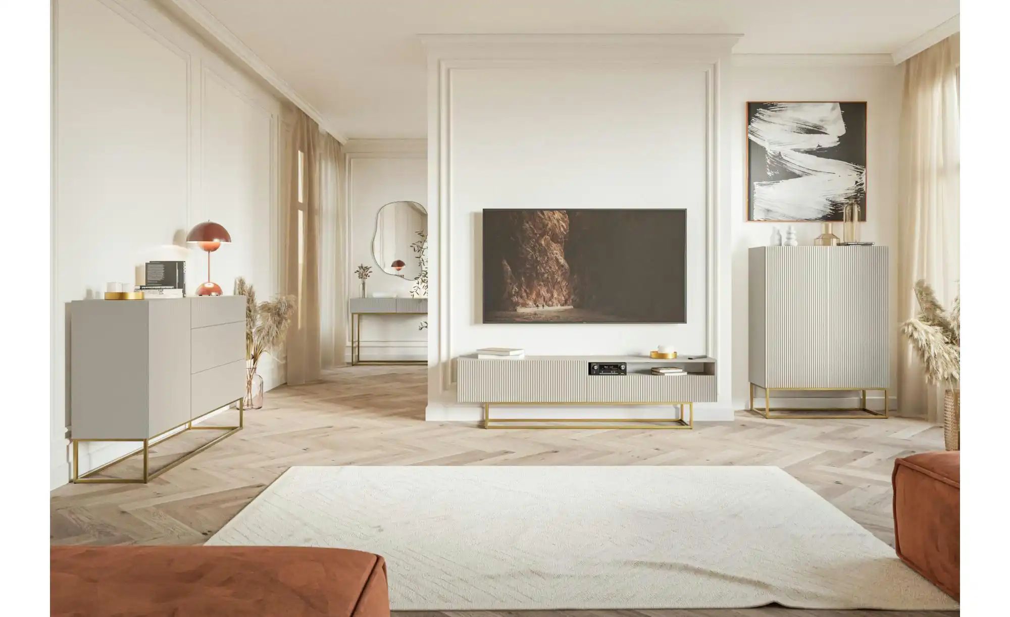 Thumbnail - Selsey Sideboard  Veldio ¦ beige ¦ Maße (cm): B: 140 H: 90 Kommoden & Sideboards > Sideboards - Höffner