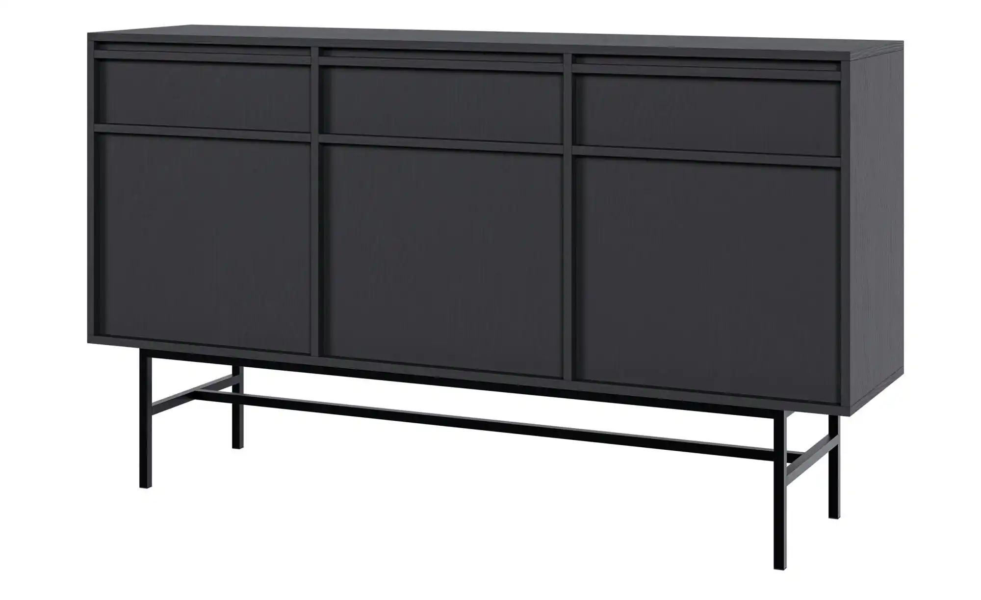 Selsey Sideboard  Evo ¦ schwarz ¦ Maße (cm): B: 154 H: 89 Kommoden & Sidebo günstig online kaufen