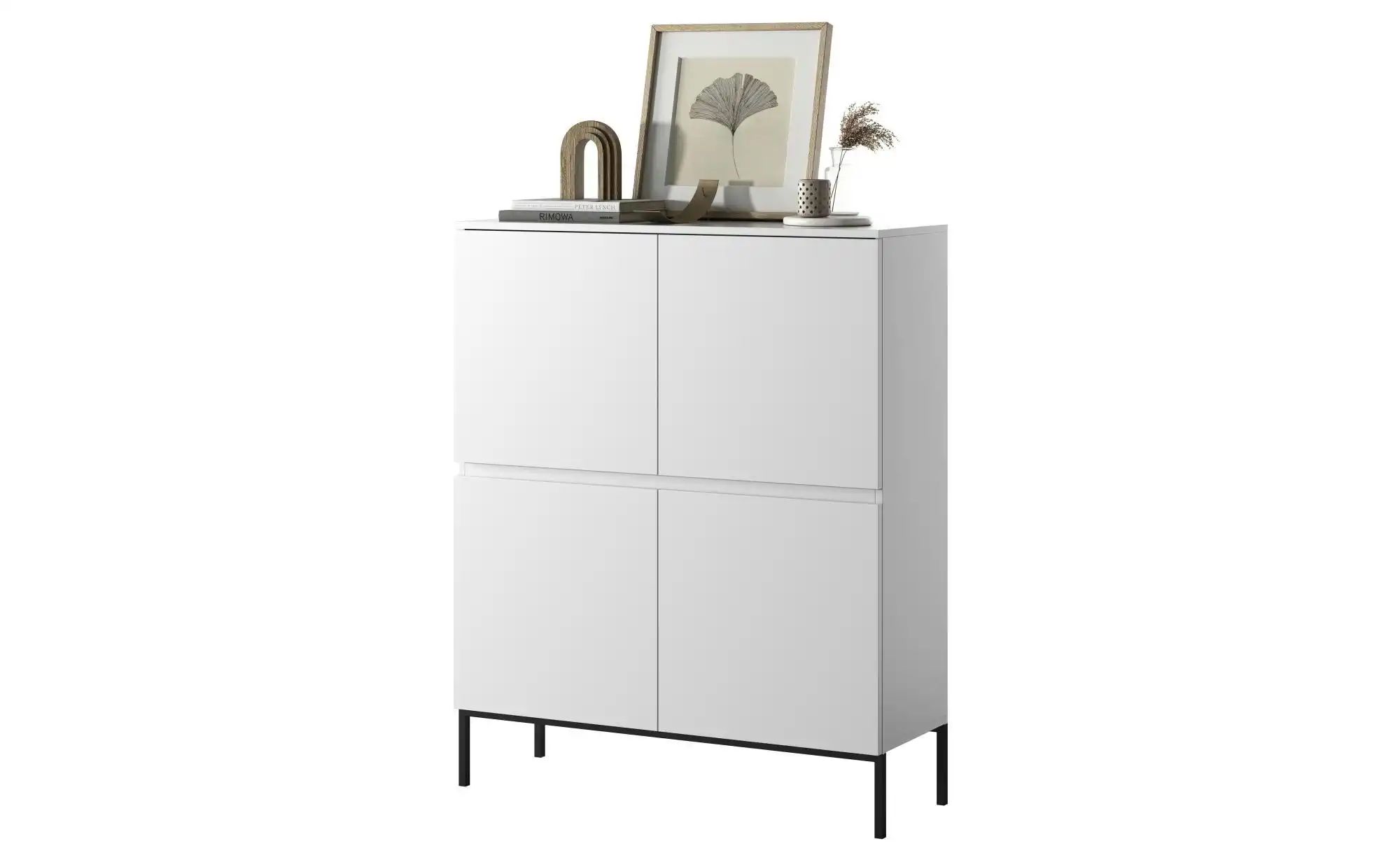 Selsey Highboard  Bemmi ¦ weiß ¦ Maße (cm): B: 100 H: 122 Kommoden & Sidebo günstig online kaufen