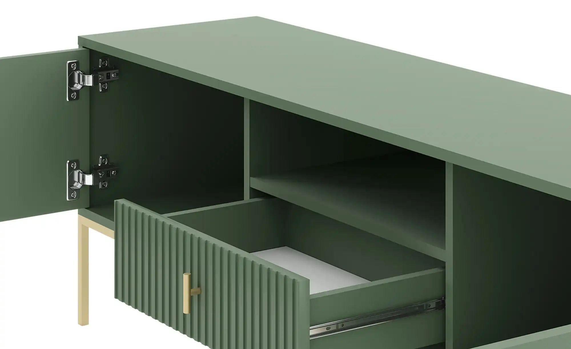 Thumbnail - TV-Lowboard Maglione ¦ grün ¦ Maße (cm): B: 154 H: 52 T: 39.0 Kommoden & Sideboards > Lowboards - Höffner