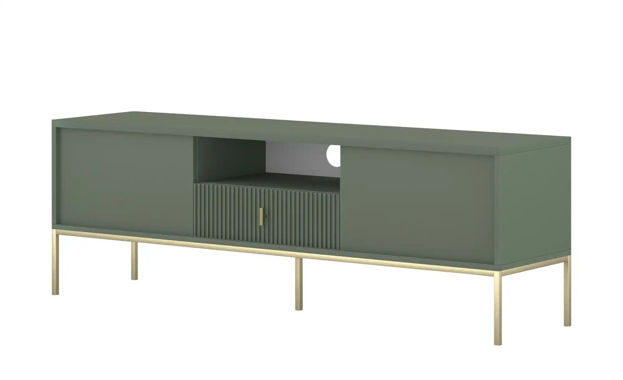 TV-Lowboard  Maglione ¦ grün ¦ Maße (cm): B: 154 H: 52 T: 39.0 Kommoden & S günstig online kaufen