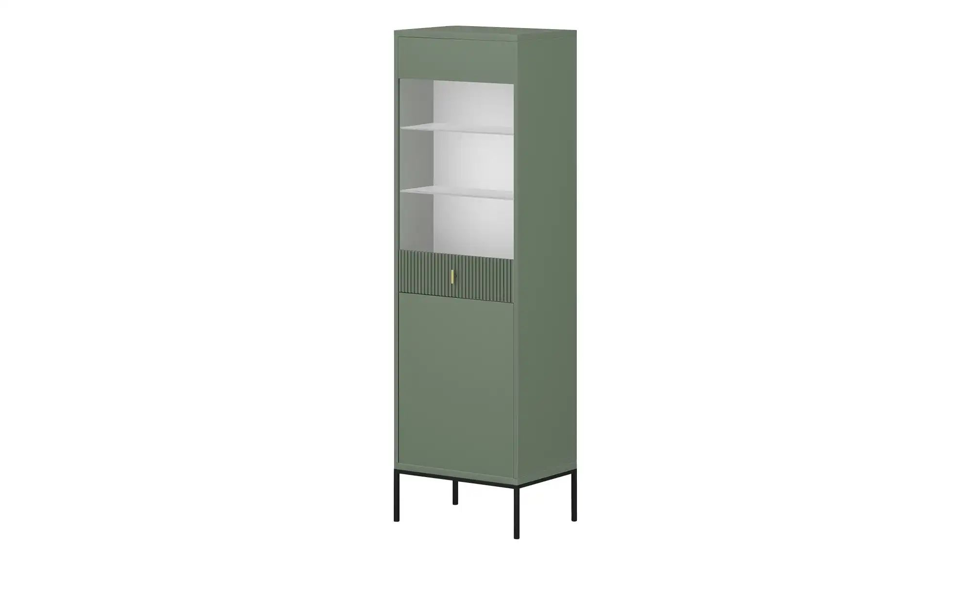 Vitrine  Maglione ¦ grün ¦ Maße (cm): B: 53,9 H: 175 T: 39.0 Schränke > Vit günstig online kaufen