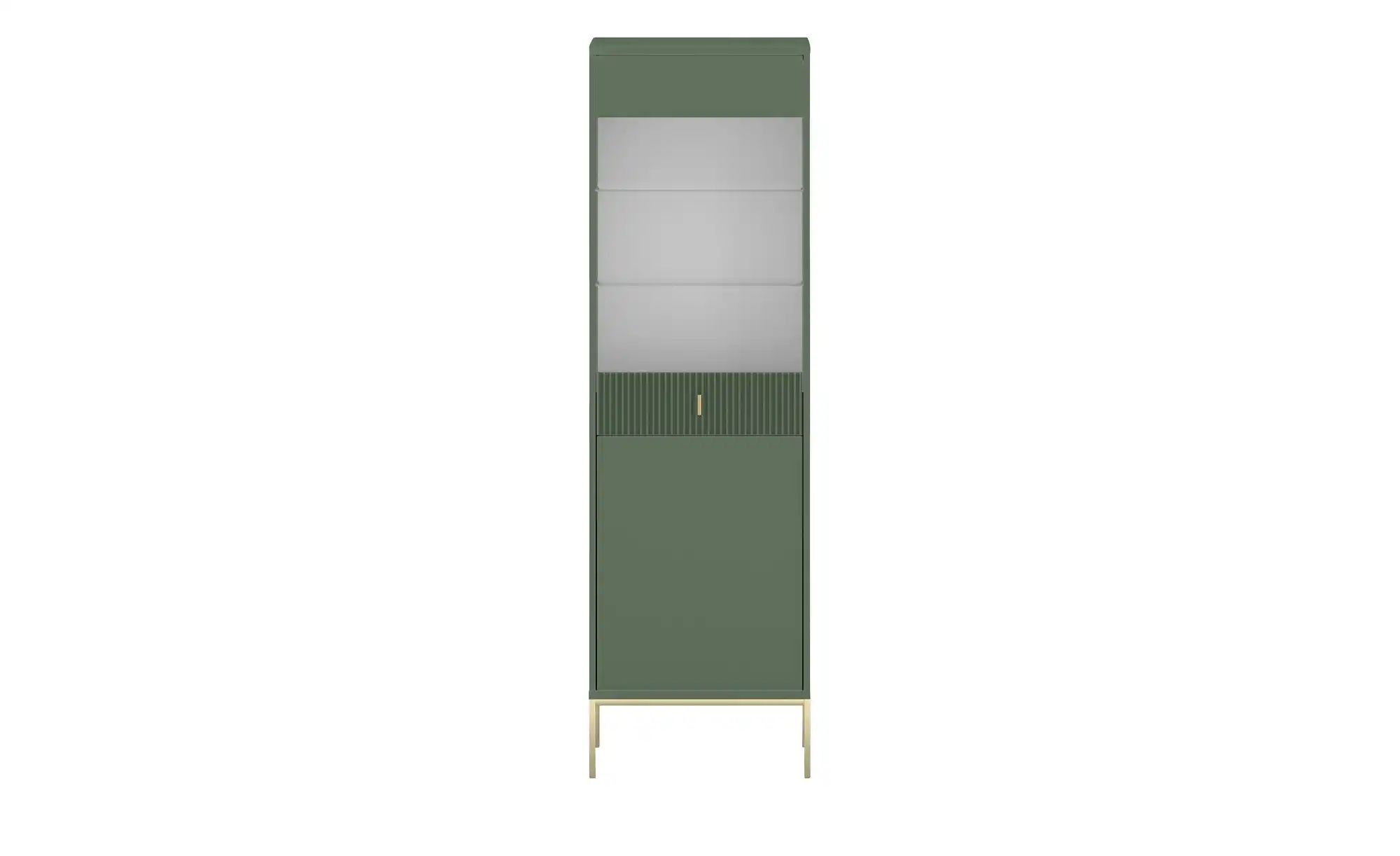 Vitrine  Maglione ¦ grün ¦ Maße (cm): B: 53,9 H: 175 T: 39.0 Schränke > Vit günstig online kaufen