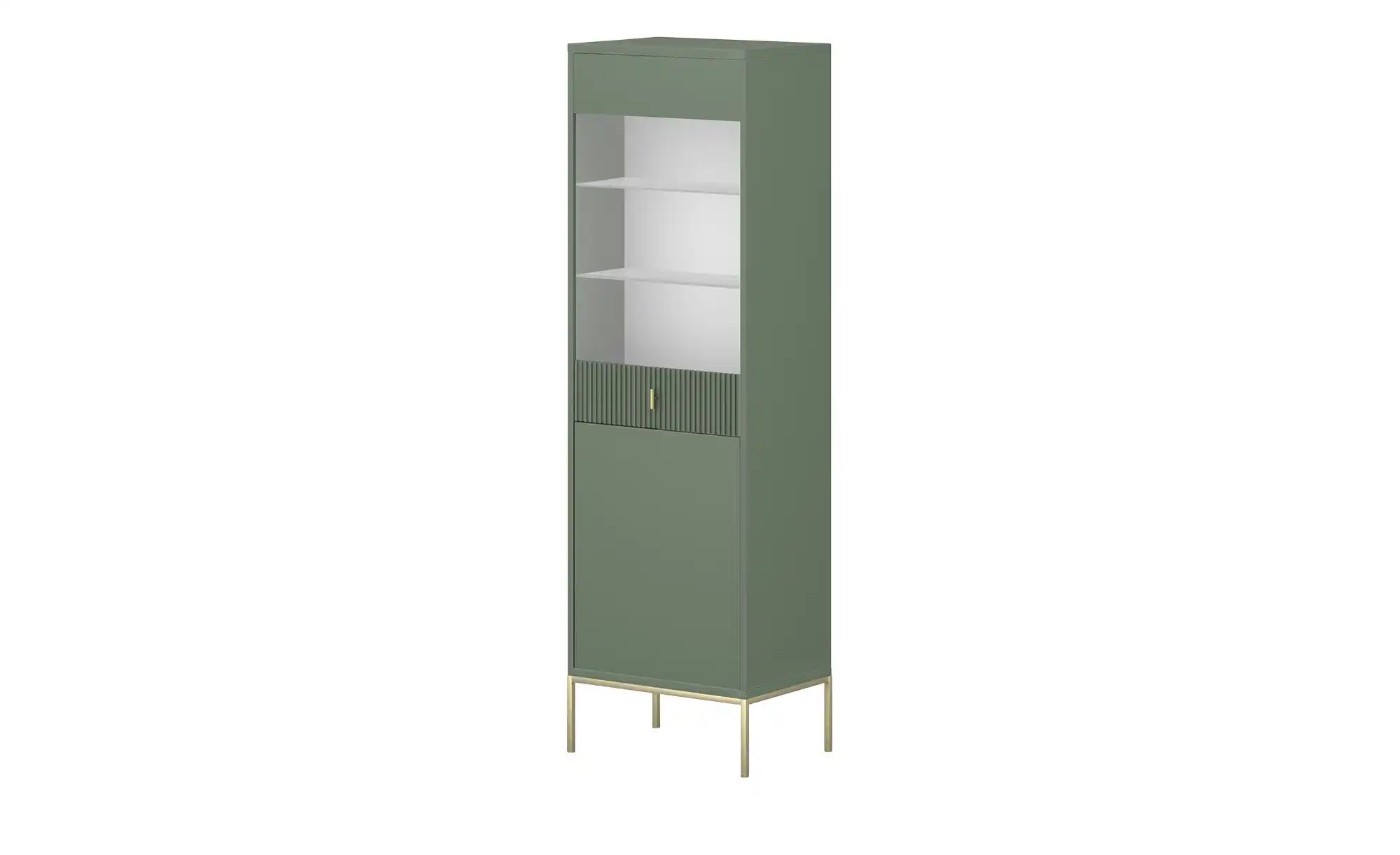 Vitrine  Maglione ¦ grün ¦ Maße (cm): B: 53,9 H: 175 T: 39.0 Schränke > Vit günstig online kaufen