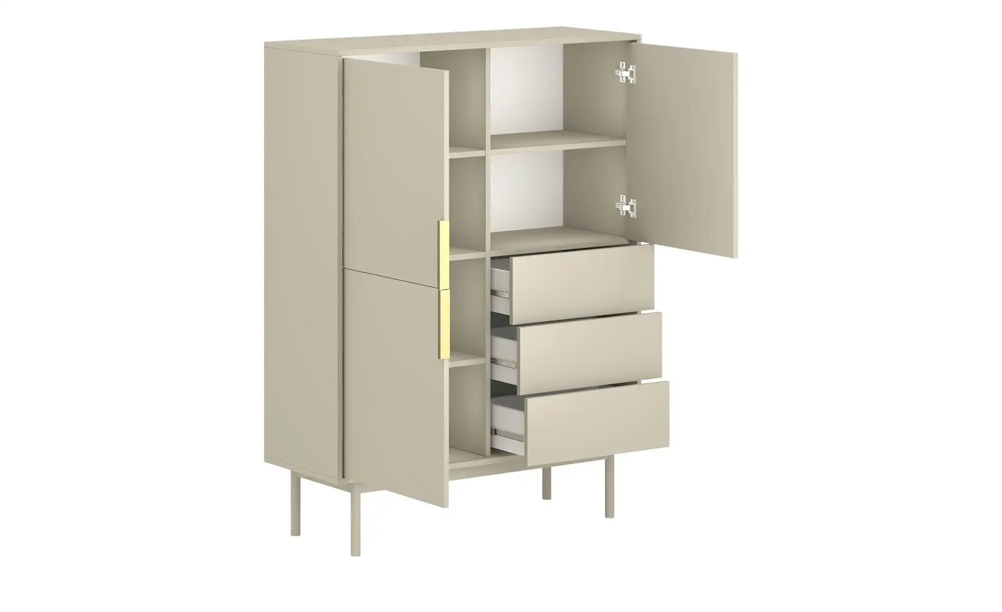 Highboard  Vinchio ¦ beige ¦ Maße (cm): B: 104 H: 139,5 T: 39.0 Kommoden & günstig online kaufen