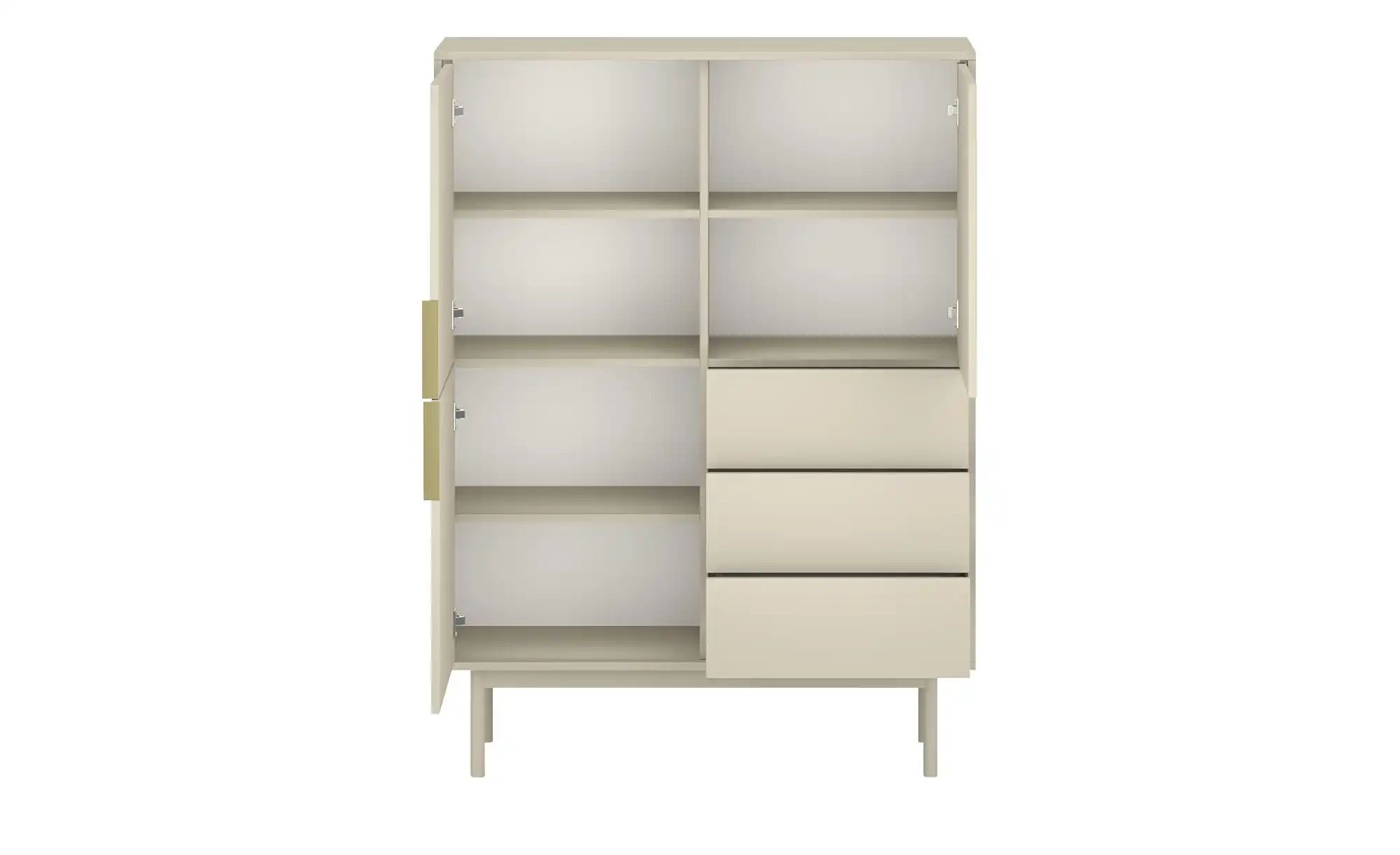Thumbnail - Highboard Vinchio ¦ beige ¦ Maße (cm): B: 104 H: 139,5 T: 39.0 Kommoden & Sideboards > Highboards - Höffner
