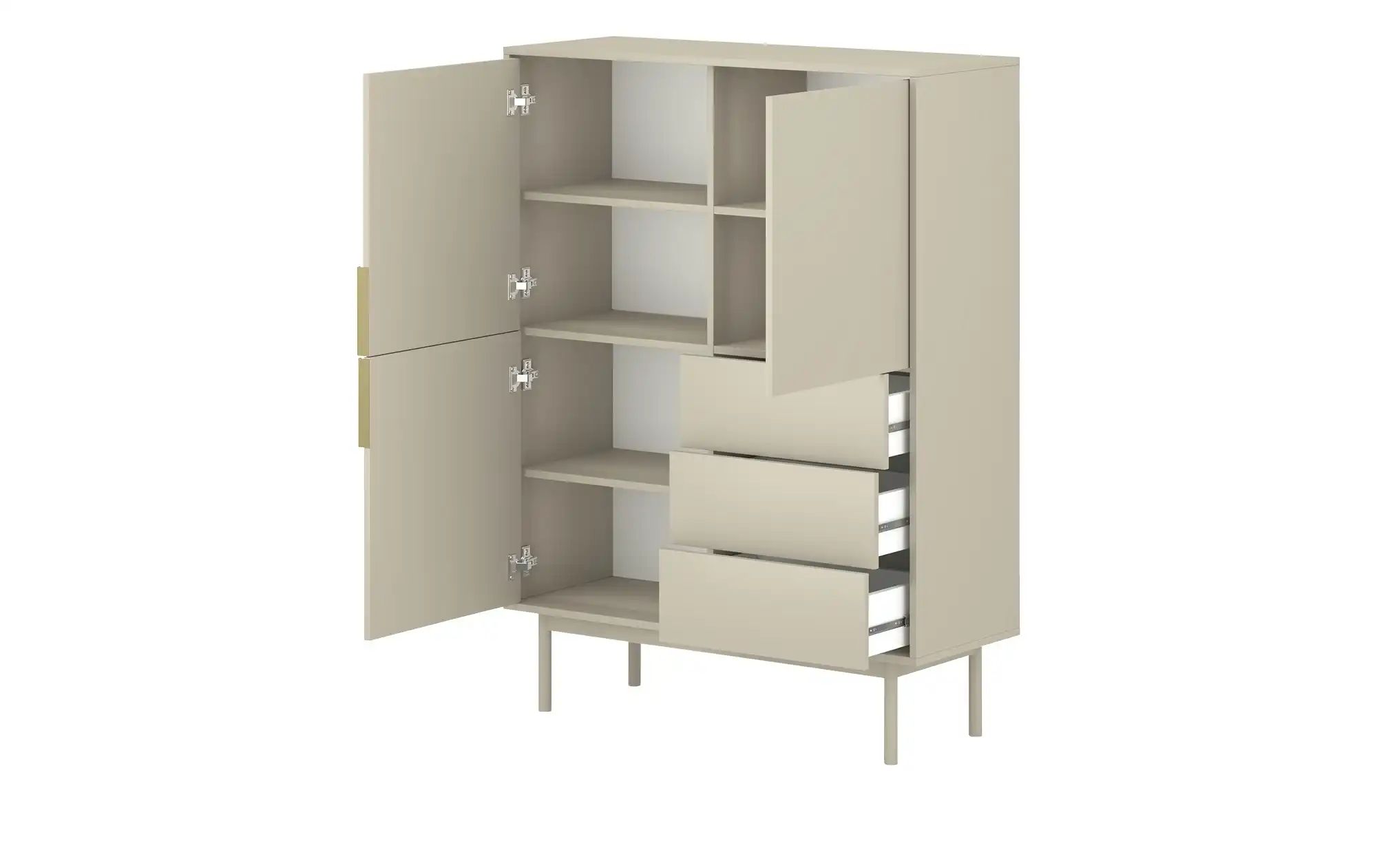 Thumbnail - Highboard Vinchio ¦ beige ¦ Maße (cm): B: 104 H: 139,5 T: 39.0 Kommoden & Sideboards > Highboards - Höffner