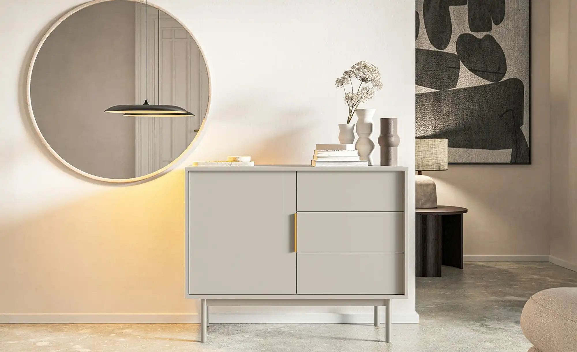 Thumbnail - Sideboard  Vinchio ¦ beige ¦ Maße (cm): B: 104 H: 82 T: 39.0 Kommoden & Sideboards > Sideboards - Höffner