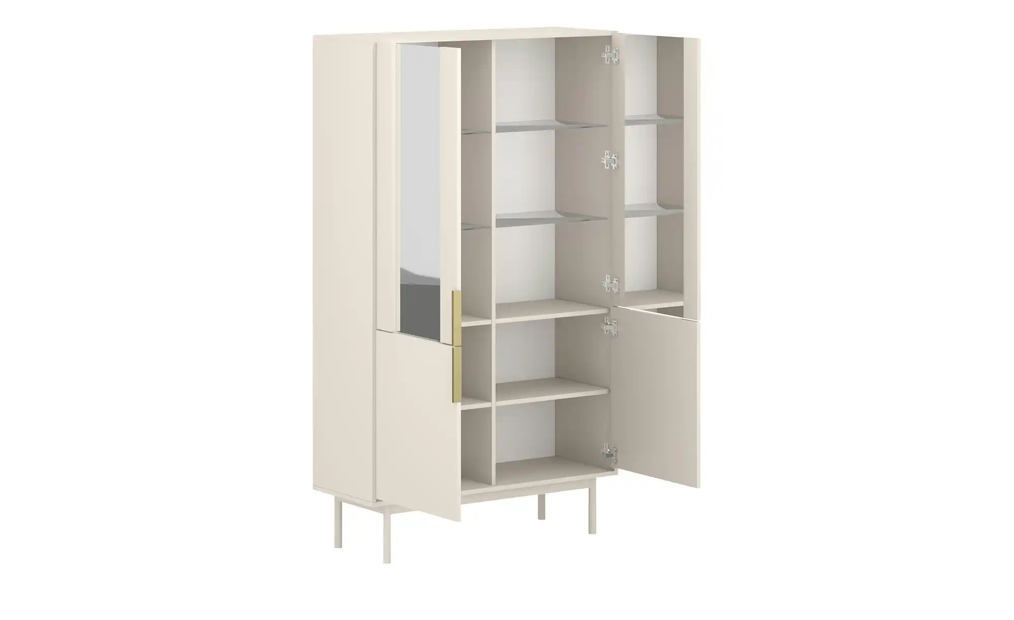 Vitrine  Vinchio ¦ beige ¦ Maße (cm): B: 104 H: 179,5 T: 39.0 Schränke > Vi günstig online kaufen