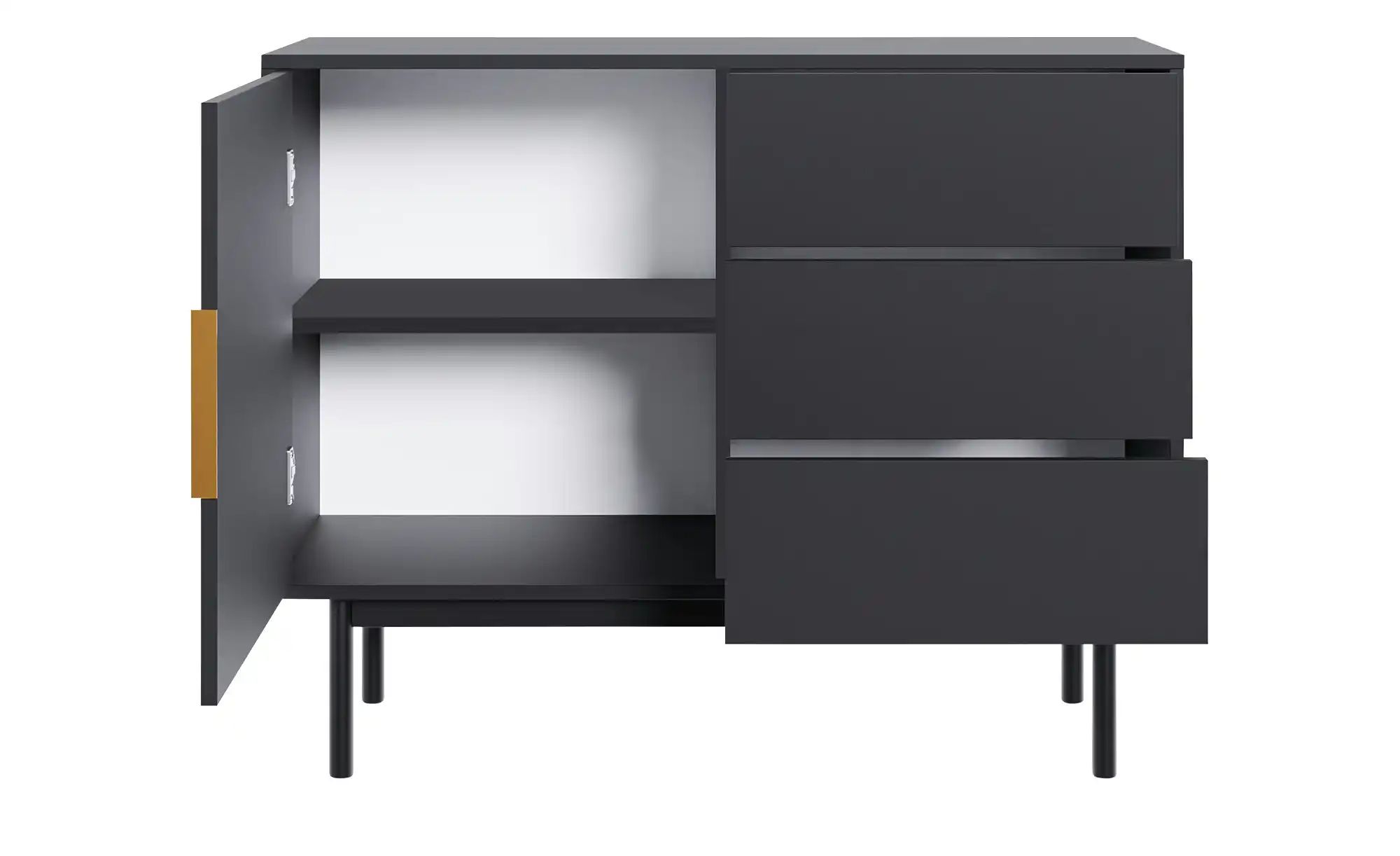 Kommode  Vinchio ¦ schwarz ¦ Maße (cm): B: 104 H: 82 T: 39.0 Kommoden & Sid günstig online kaufen