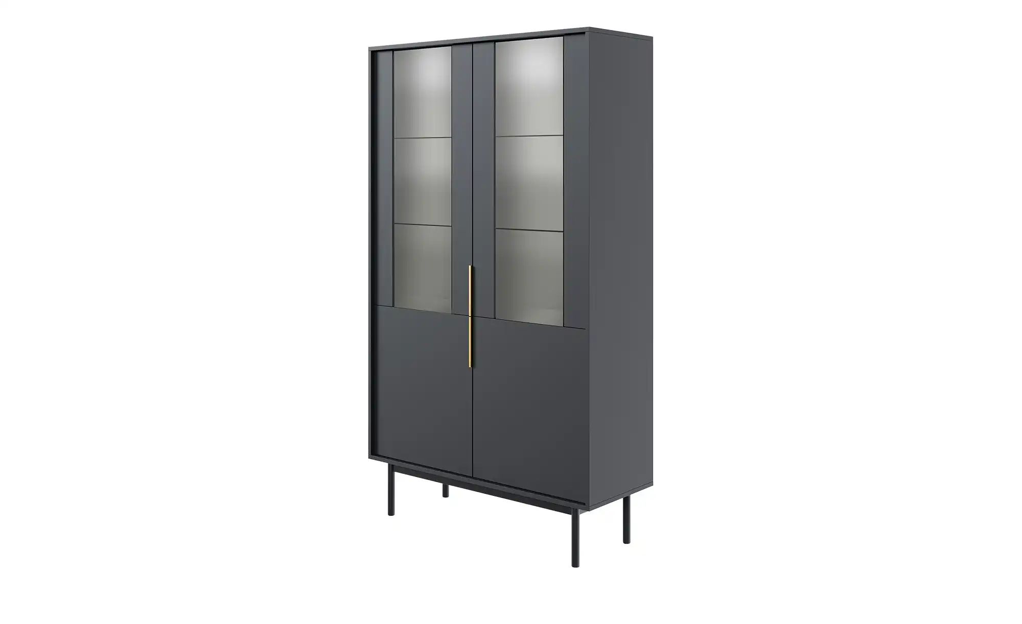 Vitrine  Vinchio ¦ schwarz ¦ Maße (cm): B: 104 H: 179,5 T: 39.0 Schränke > günstig online kaufen