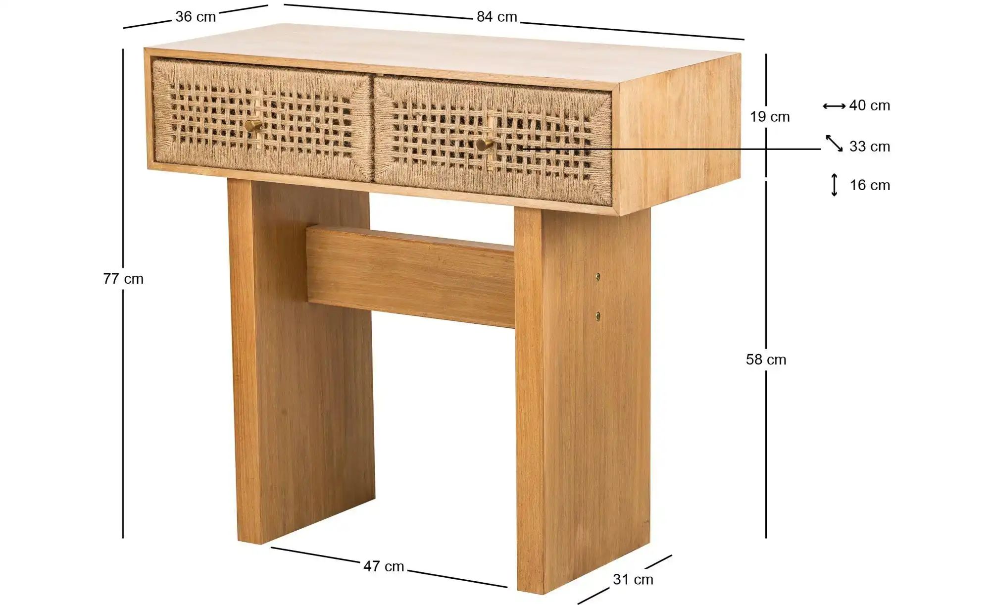 Konsolentisch   ¦ holzfarben ¦ Maße (cm): B: 42 H: 77 Tische > Konsolentisc günstig online kaufen