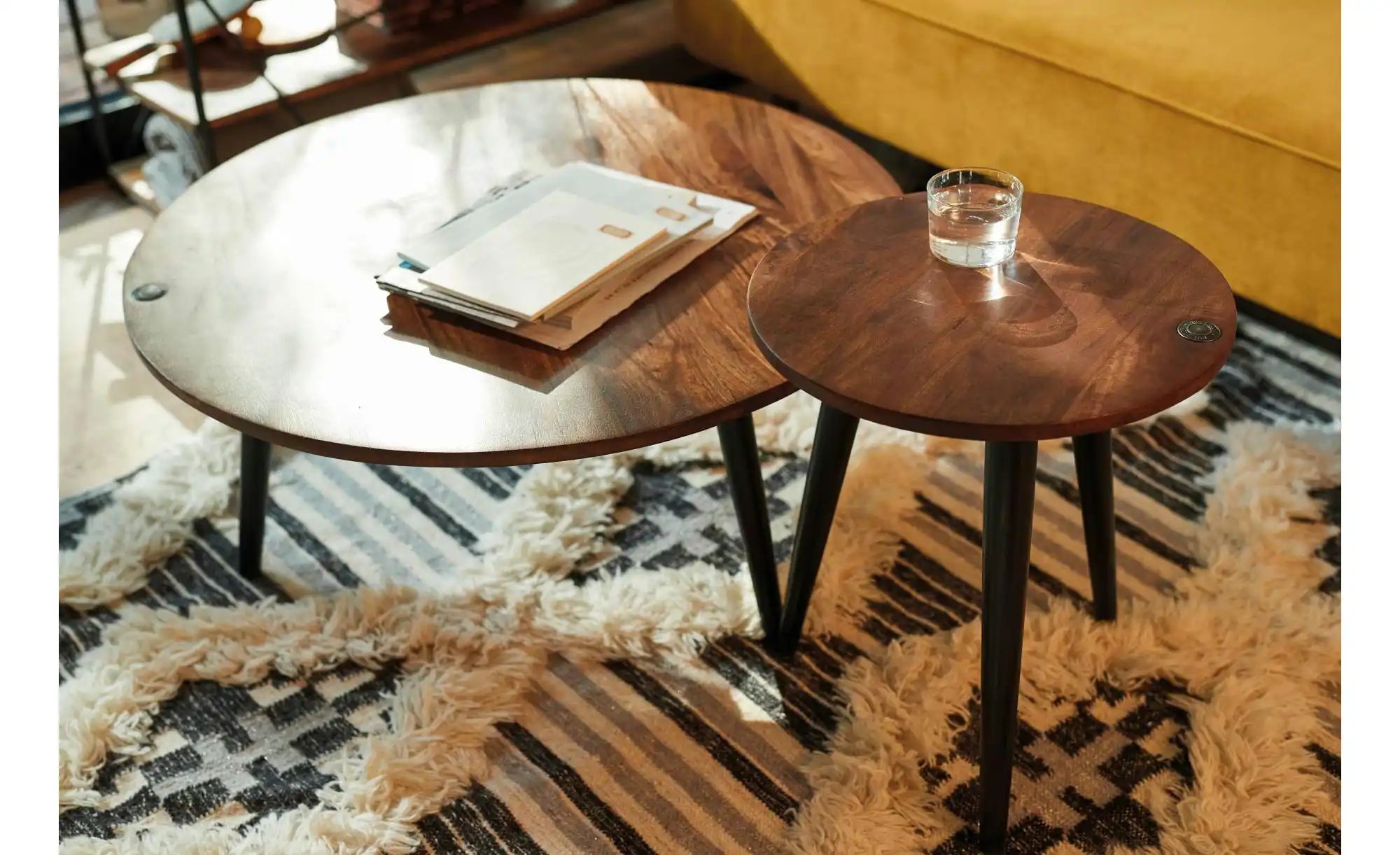 Tom Tailor Beistelltisch   ¦ braun ¦ Maße (cm): H: 57  Ø: 60 Tische > Beist günstig online kaufen