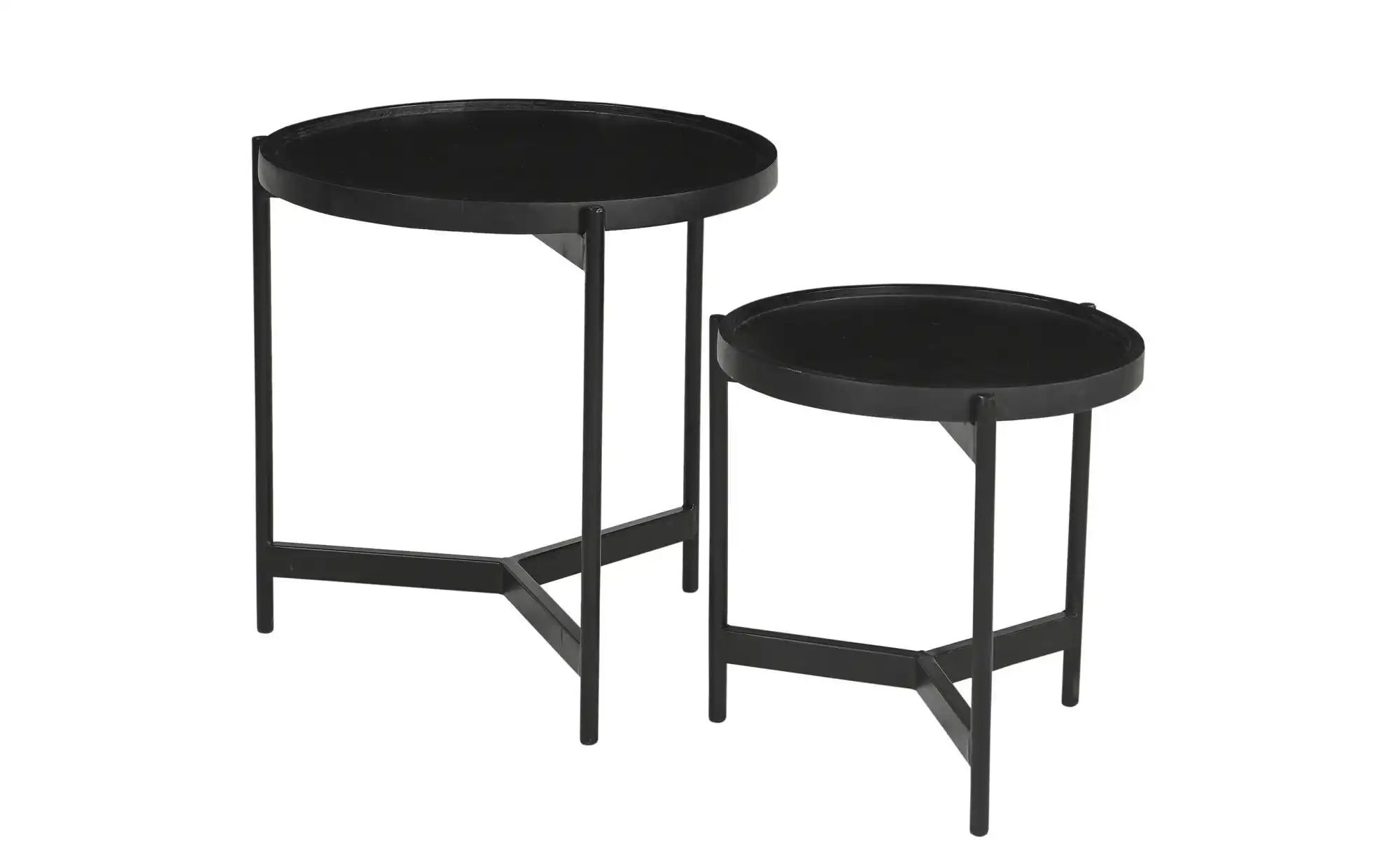 Thumbnail - Beistelltisch 2er Set  Black Smooth ¦ schwarz ¦ Maße (cm): H: 45  Ø: 45 Tische > Beistelltische > Beistelltische ohne Ro...
