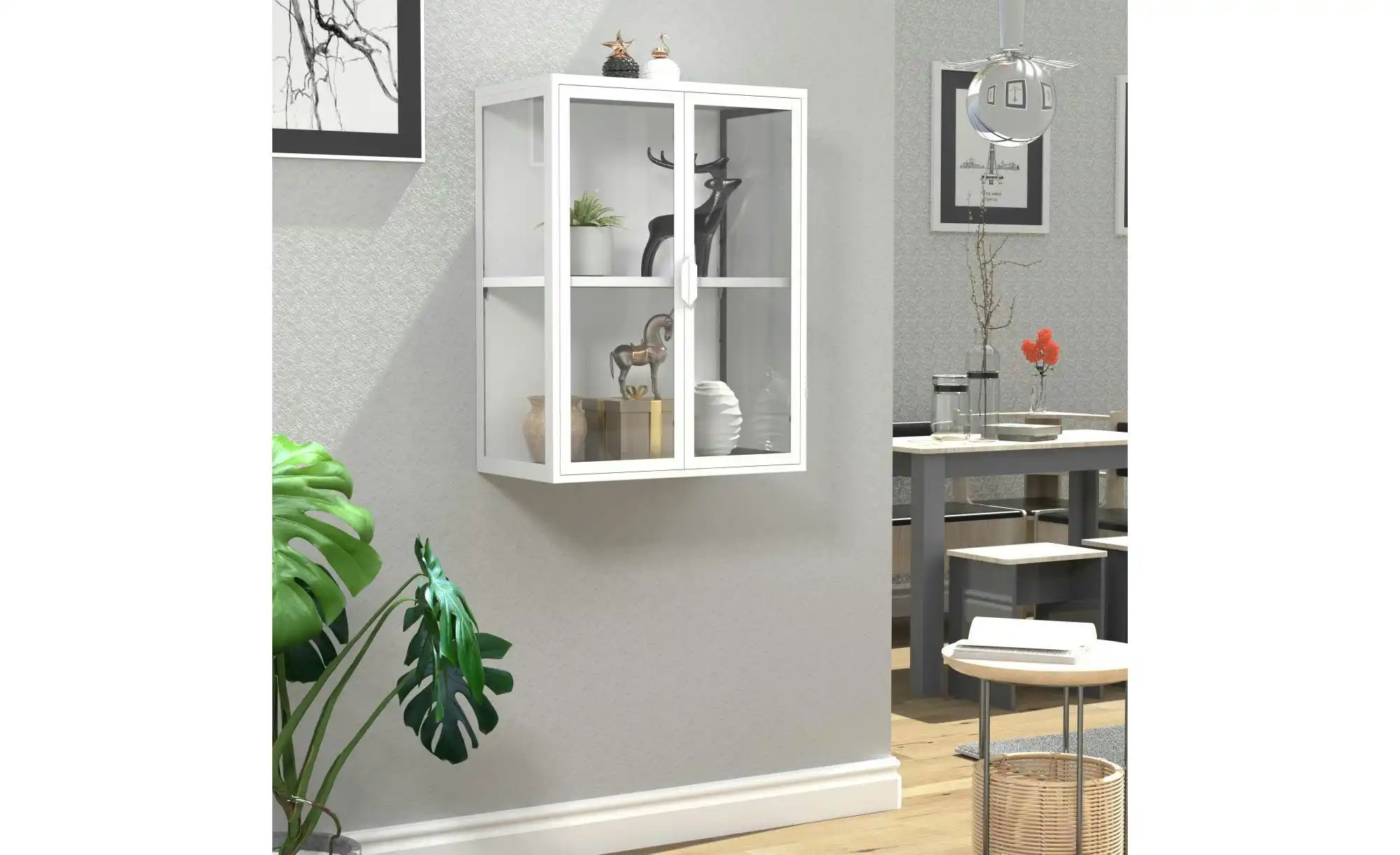 Thumbnail - Hängevitrine Flokas ¦ weiß ¦ Maße (cm): B: 60 H: 80 Schränke > Vitrinen - Höffner