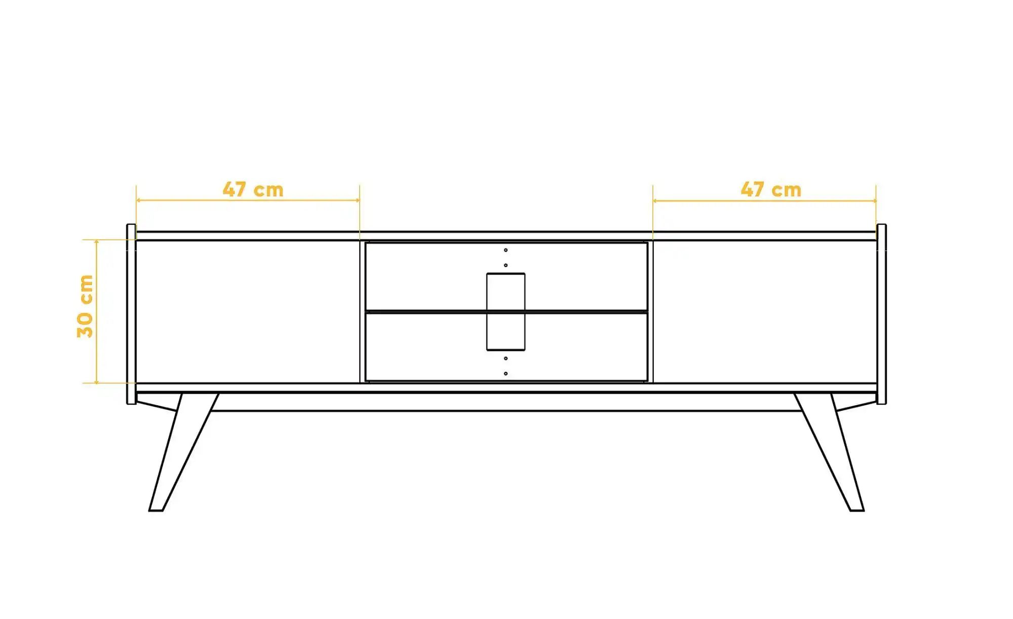 Sideboard  Hugo ¦ holzfarben ¦ Maße (cm): B: 160 H: 61 Kommoden & Sideboard günstig online kaufen