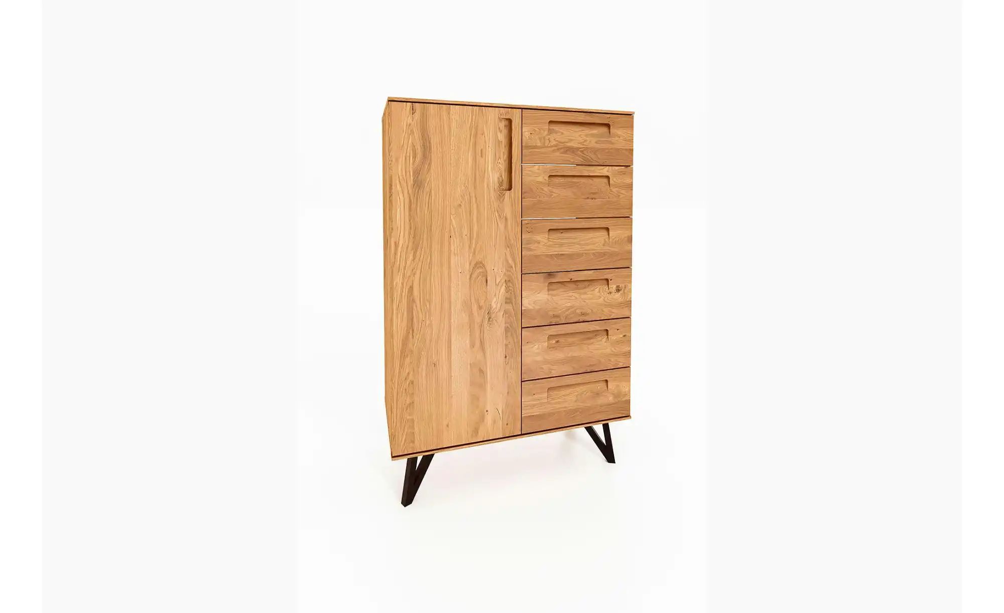 Highboard  Karl ¦ holzfarben ¦ Maße (cm): B: 91 H: 140 Kommoden & Sideboard günstig online kaufen