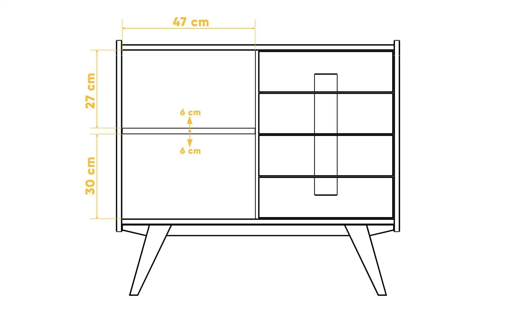 Highboard  Hugo ¦ holzfarben ¦ Maße (cm): B: 100 H: 90 Kommoden & Sideboard günstig online kaufen