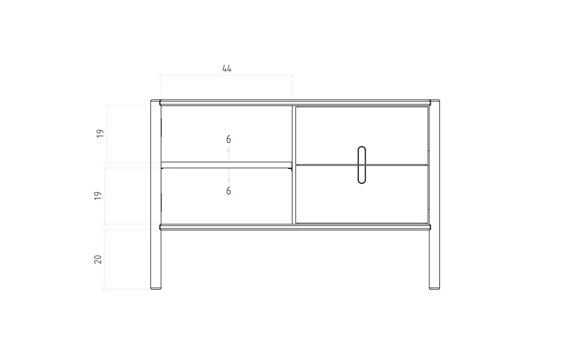 Sideboard  Greta ¦ holzfarben ¦ Maße (cm): B: 97 H: 64 Kommoden & Sideboard günstig online kaufen