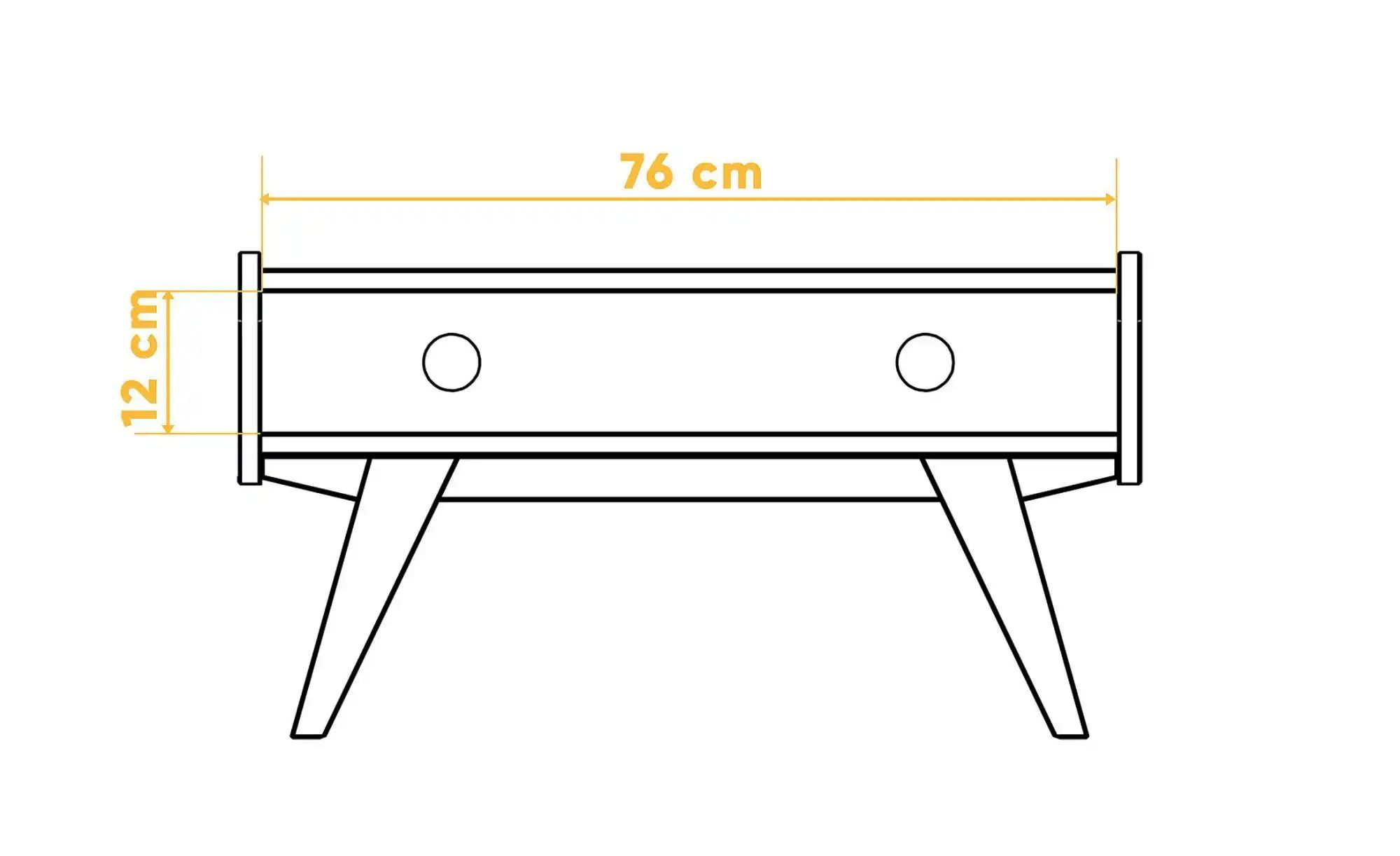 Lowboard  Hugo ¦ holzfarben ¦ Maße (cm): B: 80 H: 43 Kommoden & Sideboards günstig online kaufen