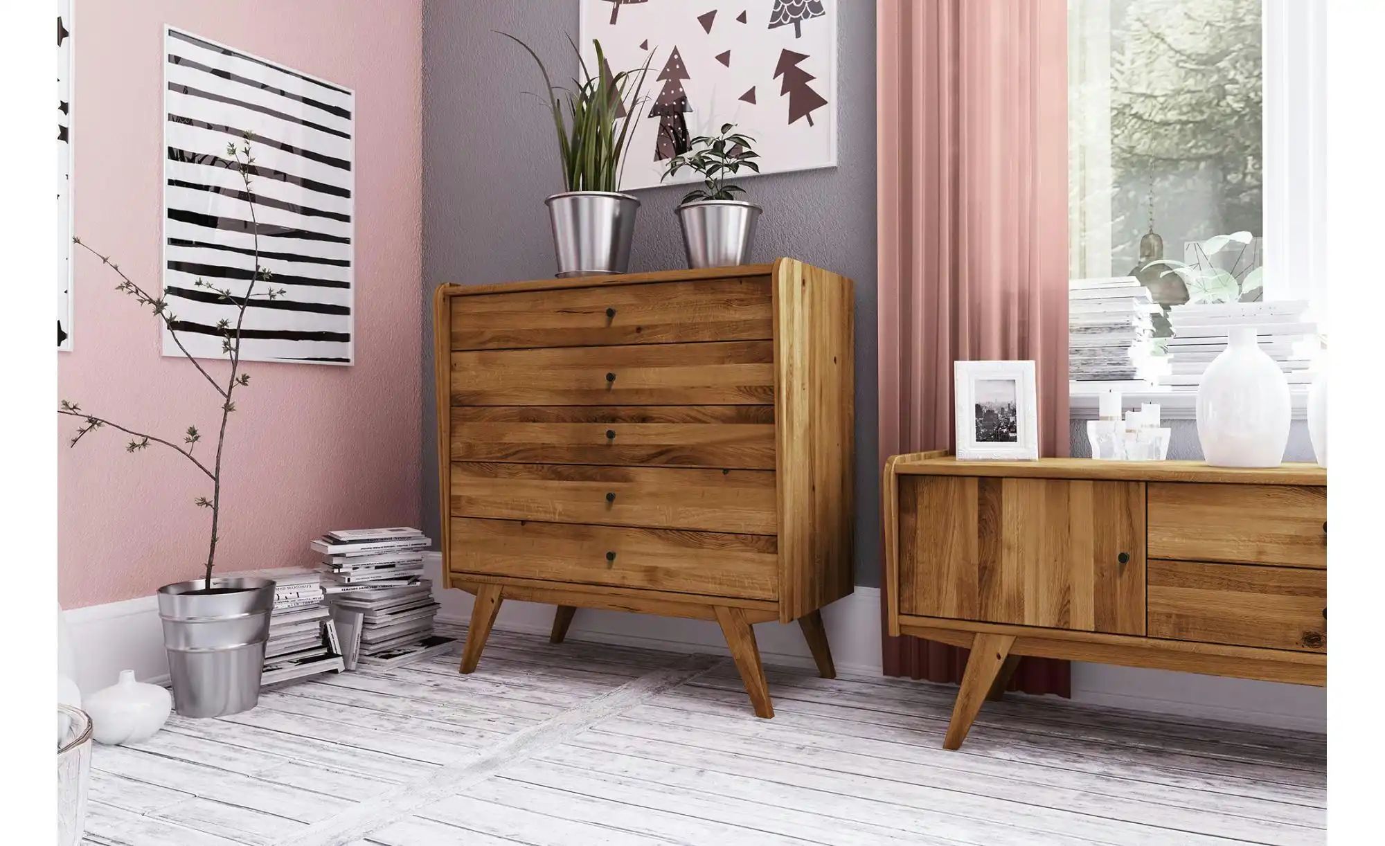 Kommode  Hugo ¦ holzfarben ¦ Maße (cm): B: 100 H: 105 Kommoden & Sideboards günstig online kaufen