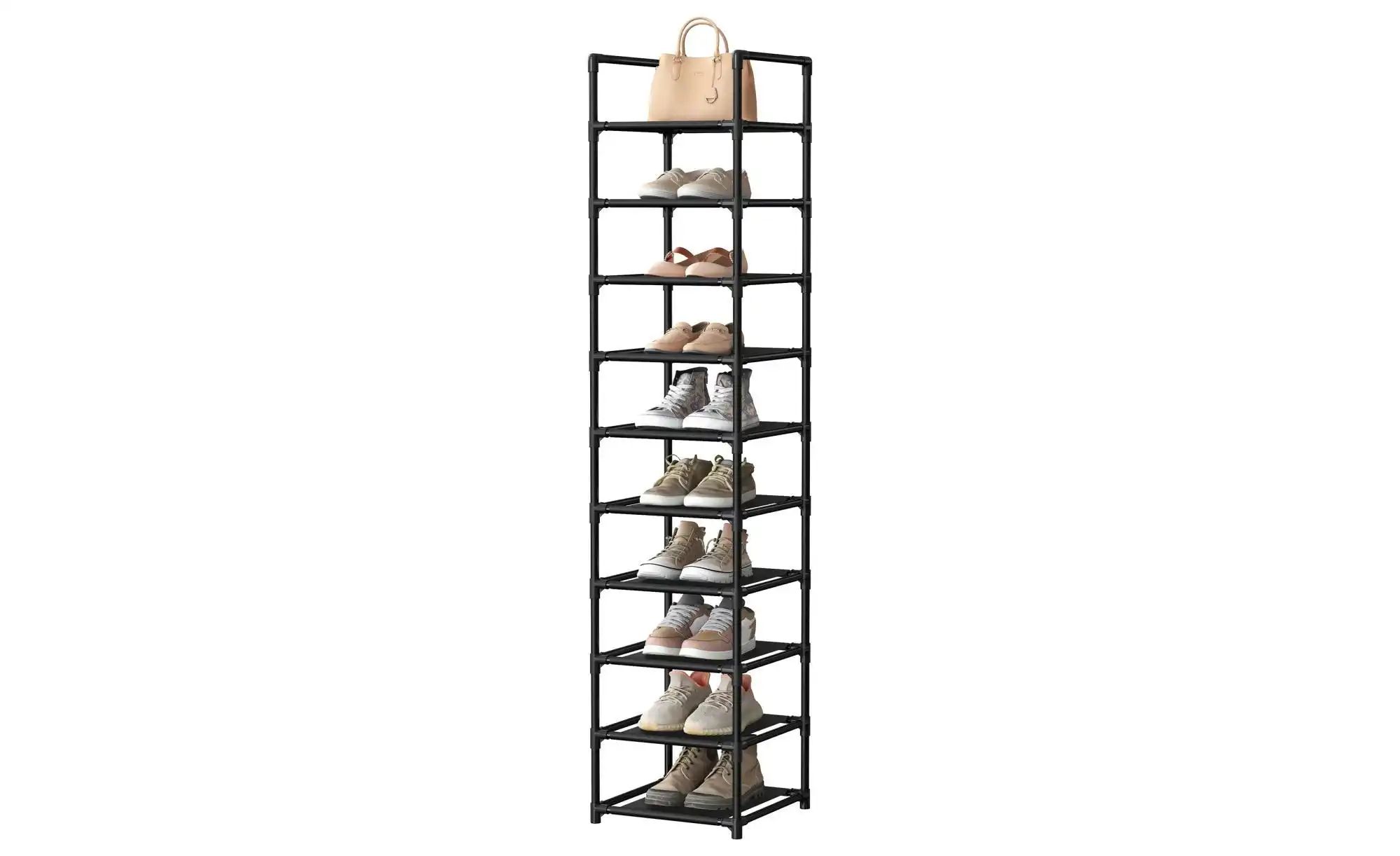 Schuhregal   ¦ schwarz ¦ Maße (cm): B: 33 H: 173 Regale > Schuhregale - Höf günstig online kaufen