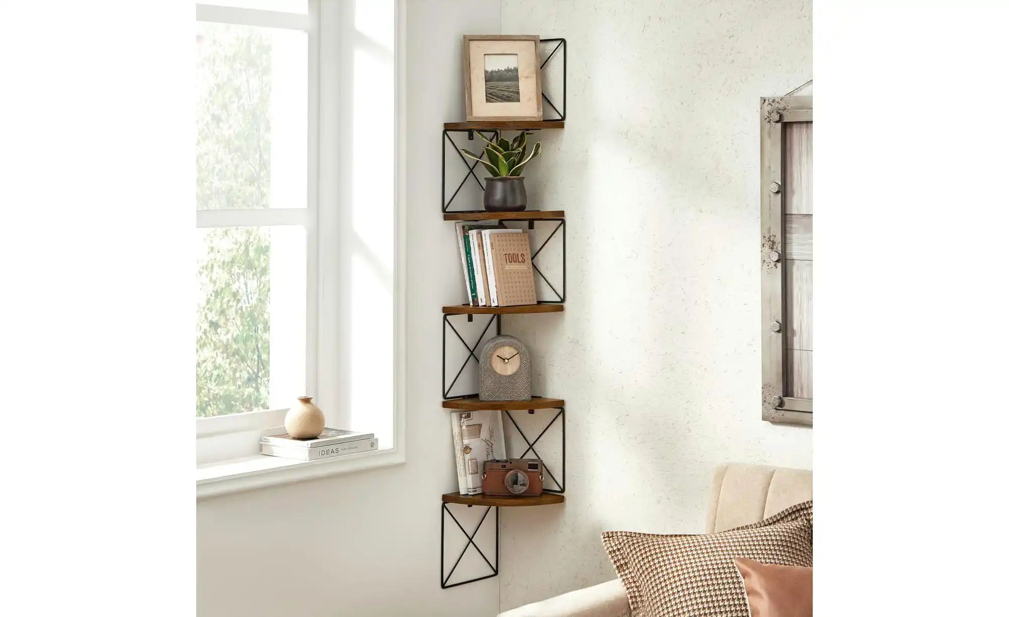 Eckregal  Inston ¦ braun ¦ Maße (cm): B: 20 H: 129,4 Regale > Eckregale - H günstig online kaufen