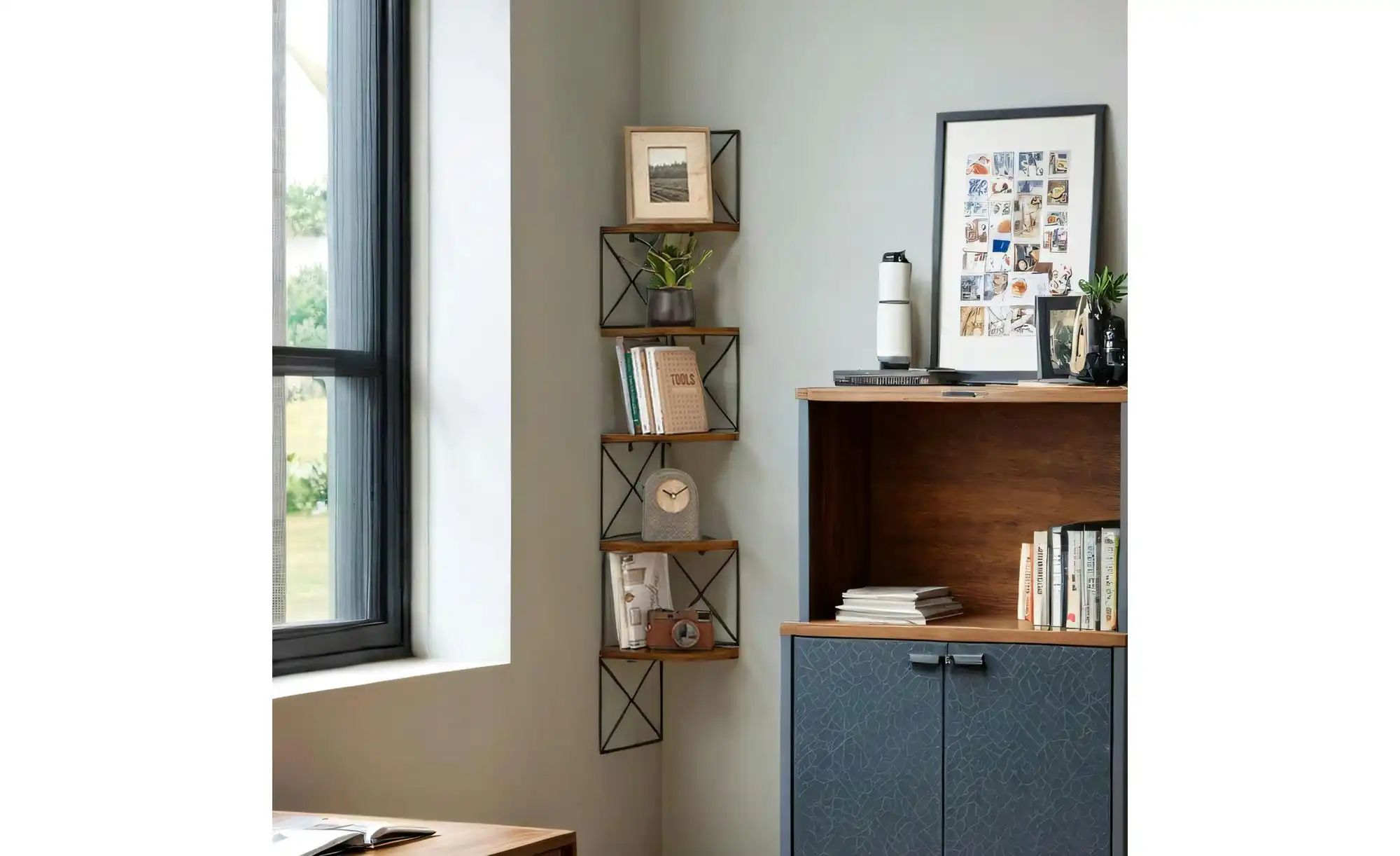 Thumbnail - Eckregal  Inston ¦ braun ¦ Maße (cm): B: 20 H: 129,4 Regale > Eckregale - Höffner